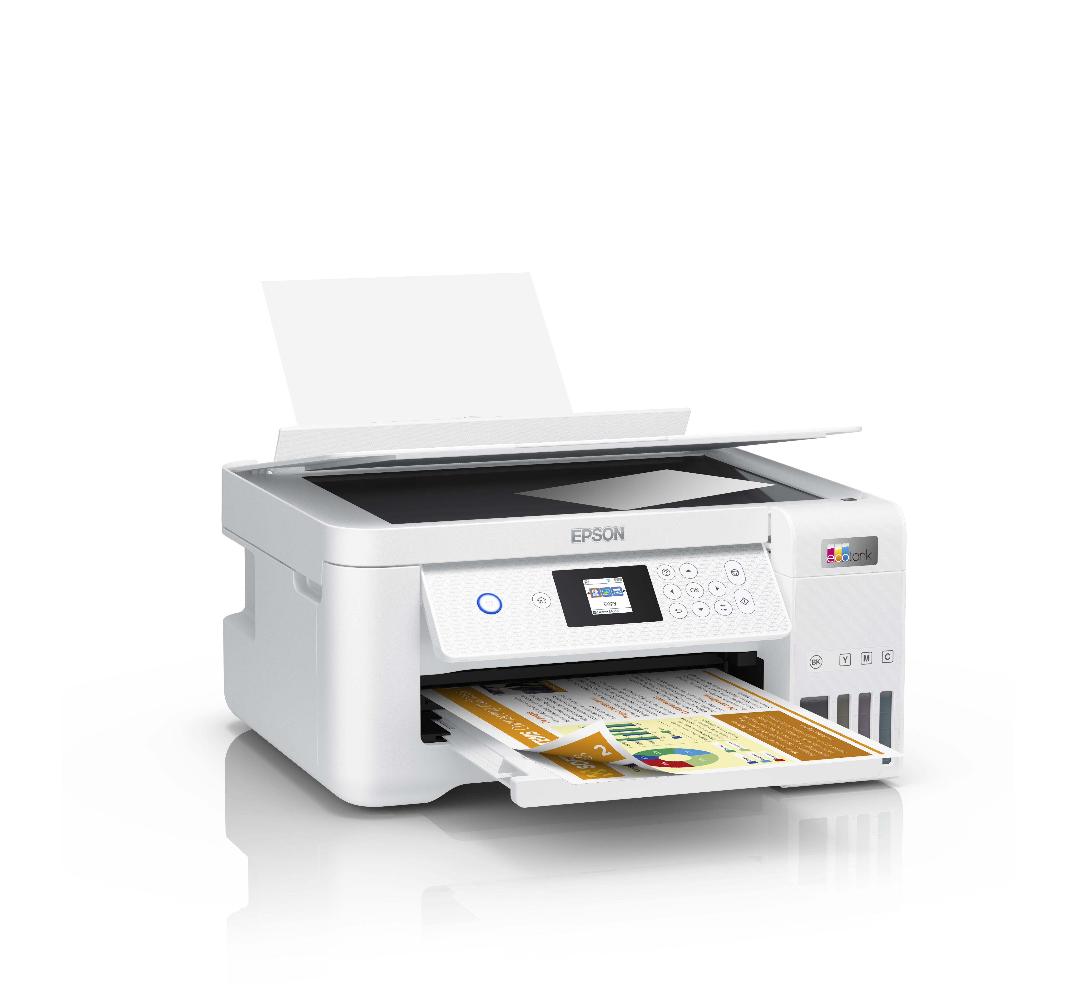 Printer Inkjet EPSON EcoTank ET-2856 Wit AIOFlat Kleur A4