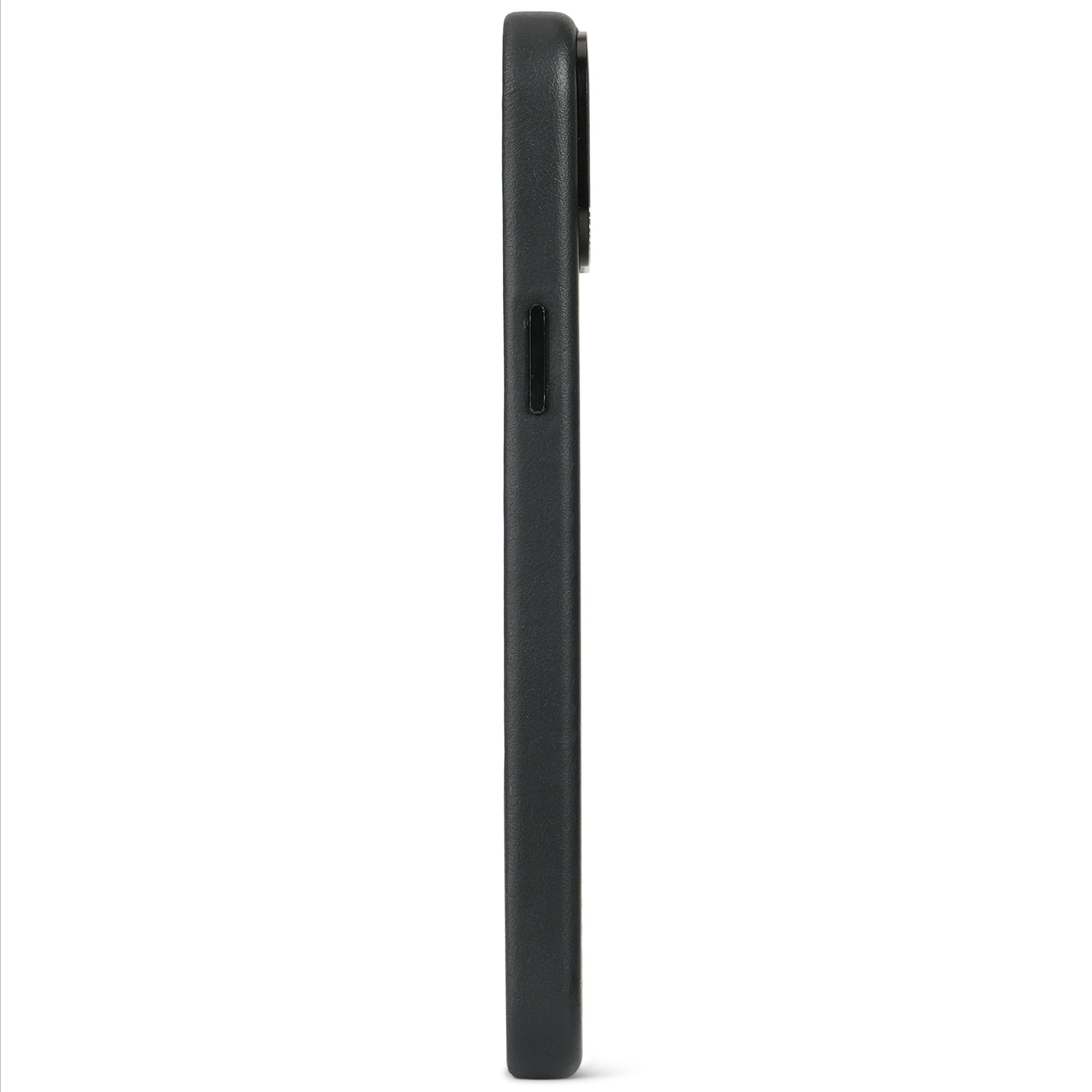 Decoded iPhone 15, housse cuir, noir