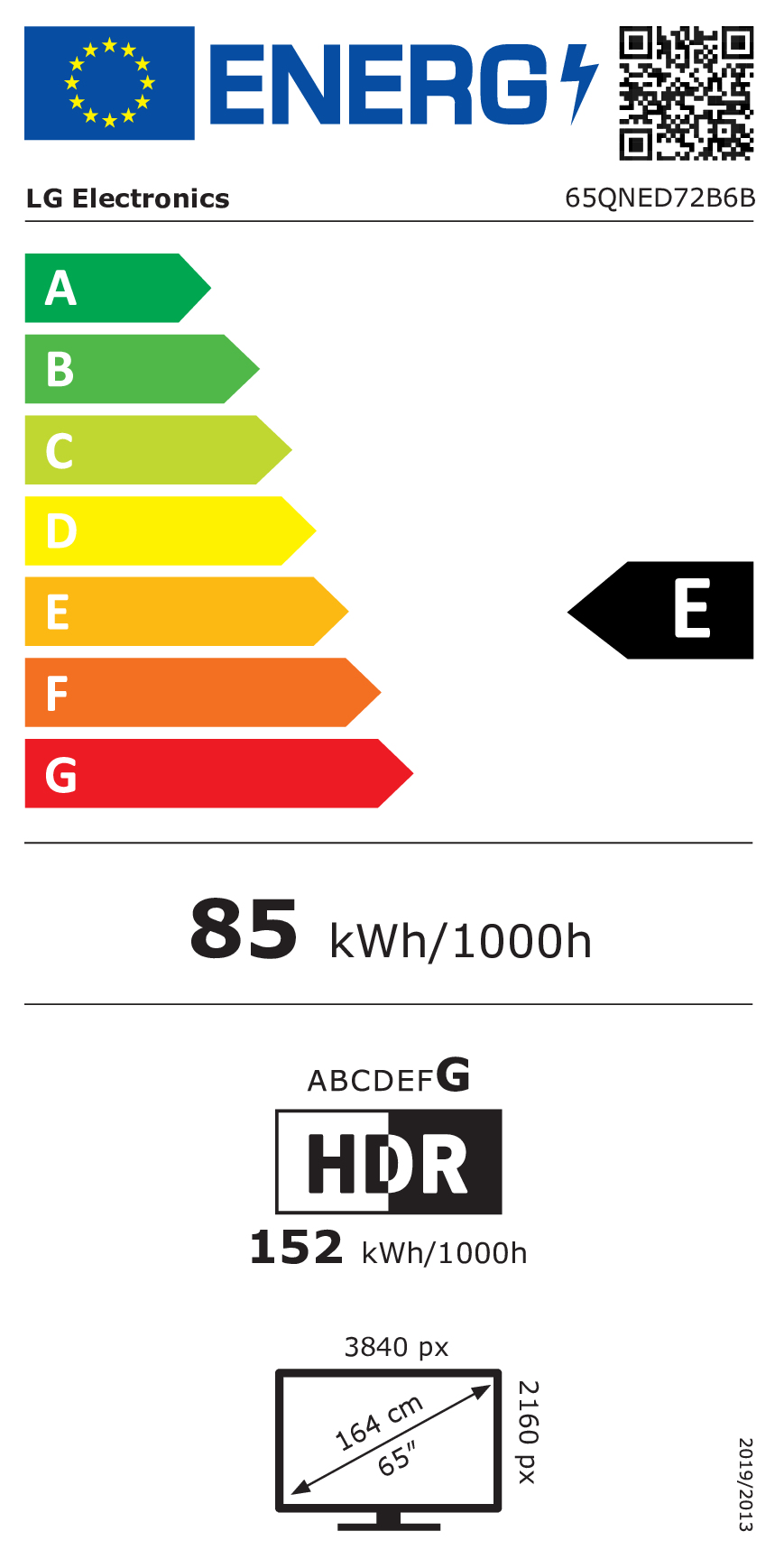 QNED TV LG 65QNED72B6B / webOS