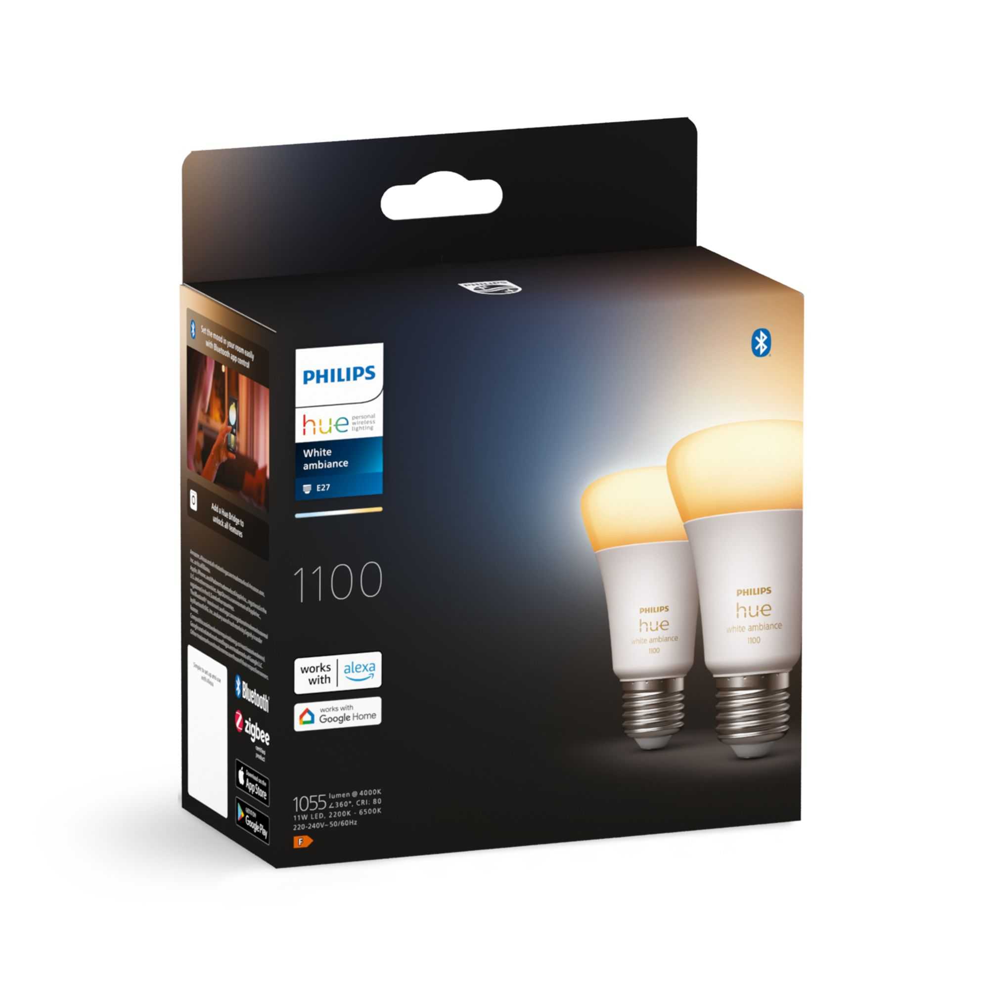 Philips hue wa a19 bulb 1100lm 2P