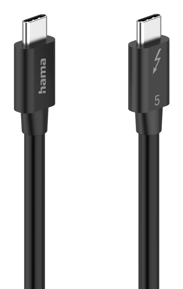 Hama Câble Thunderbolt-5 USB-C, 80 Gbit/s, 5 A, 240 W, Ultra-HD 8K, 1,00m