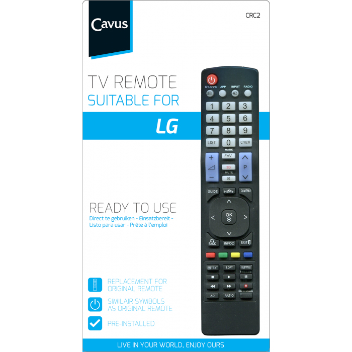 Afstandsbediening CAVUS CRC2 voor LG