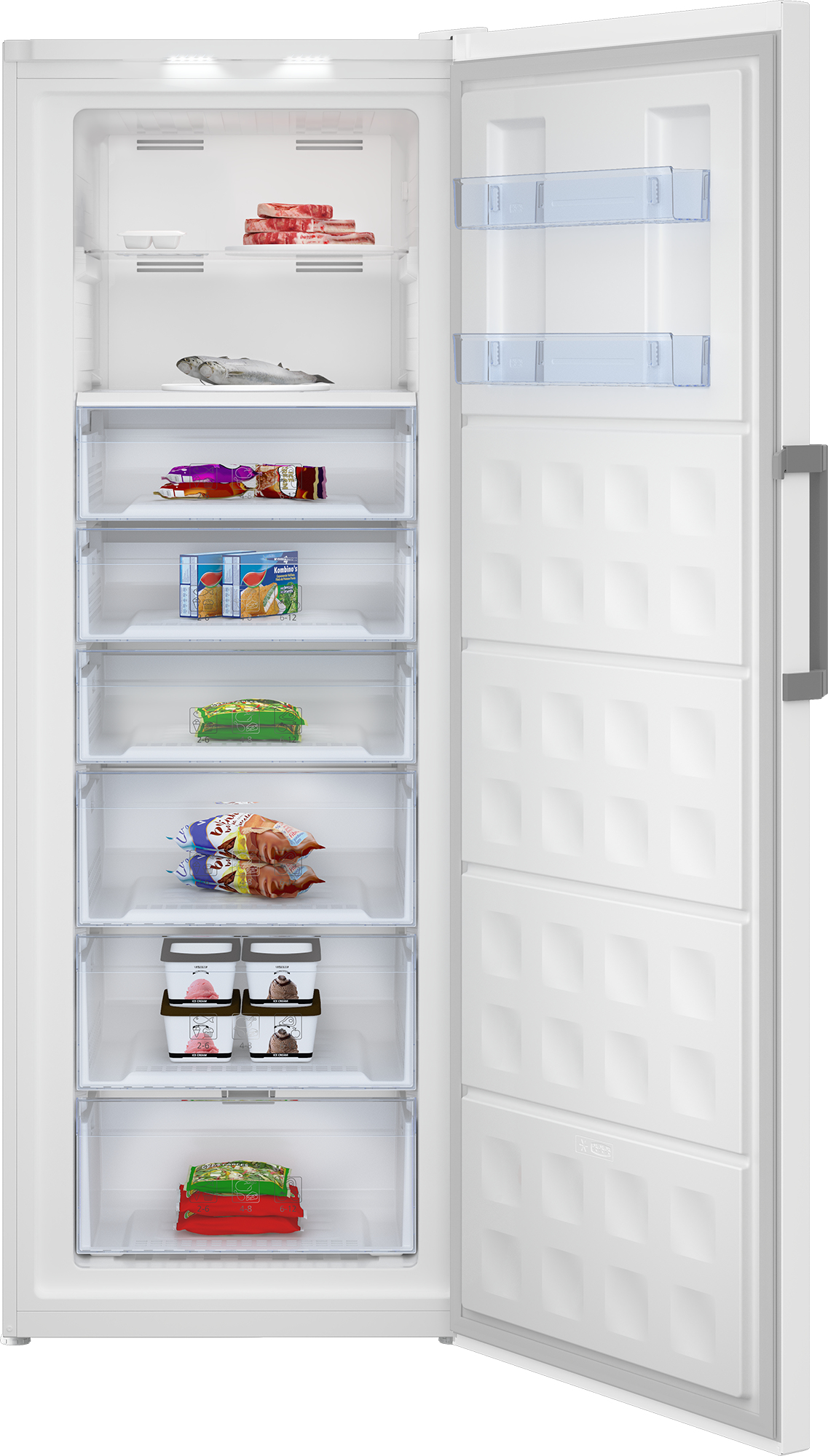 Diepvrieskast BEKO RFNE448E41W / 404L / D / 191.2 cm / NoFrost