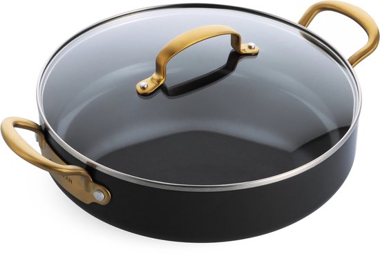 Skillet GREENPAN CC005666-001 Barcelona 30cm Zwart/Goud
