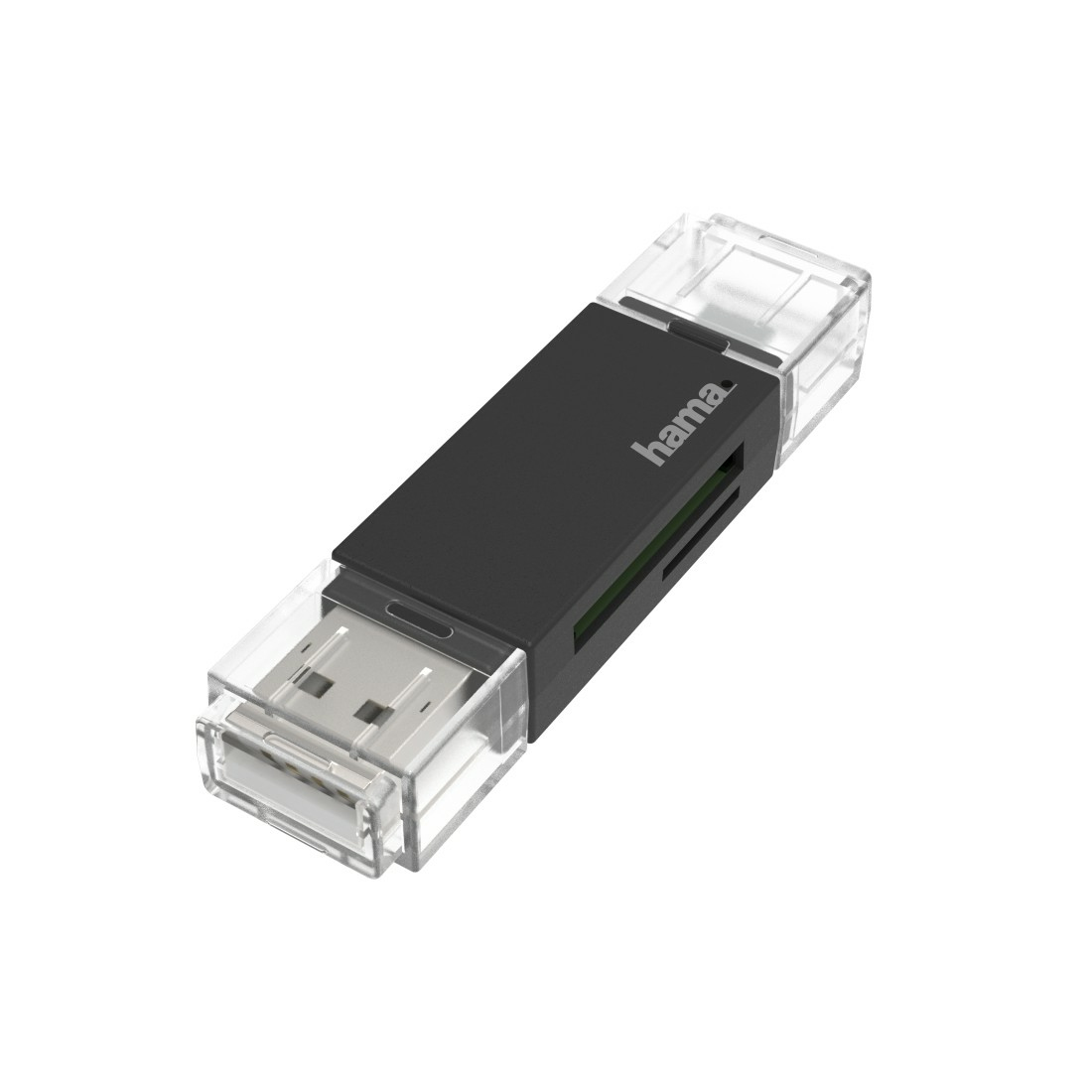 Hama Lecteur de cartes USB, OTG, USB-A + Micro-USB, USB 2.0, SD/microSD