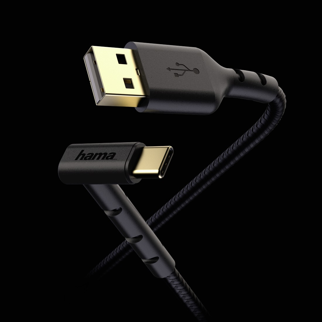 Hama Kabel USB-A > USB-C Haak 1,5 m Zwart