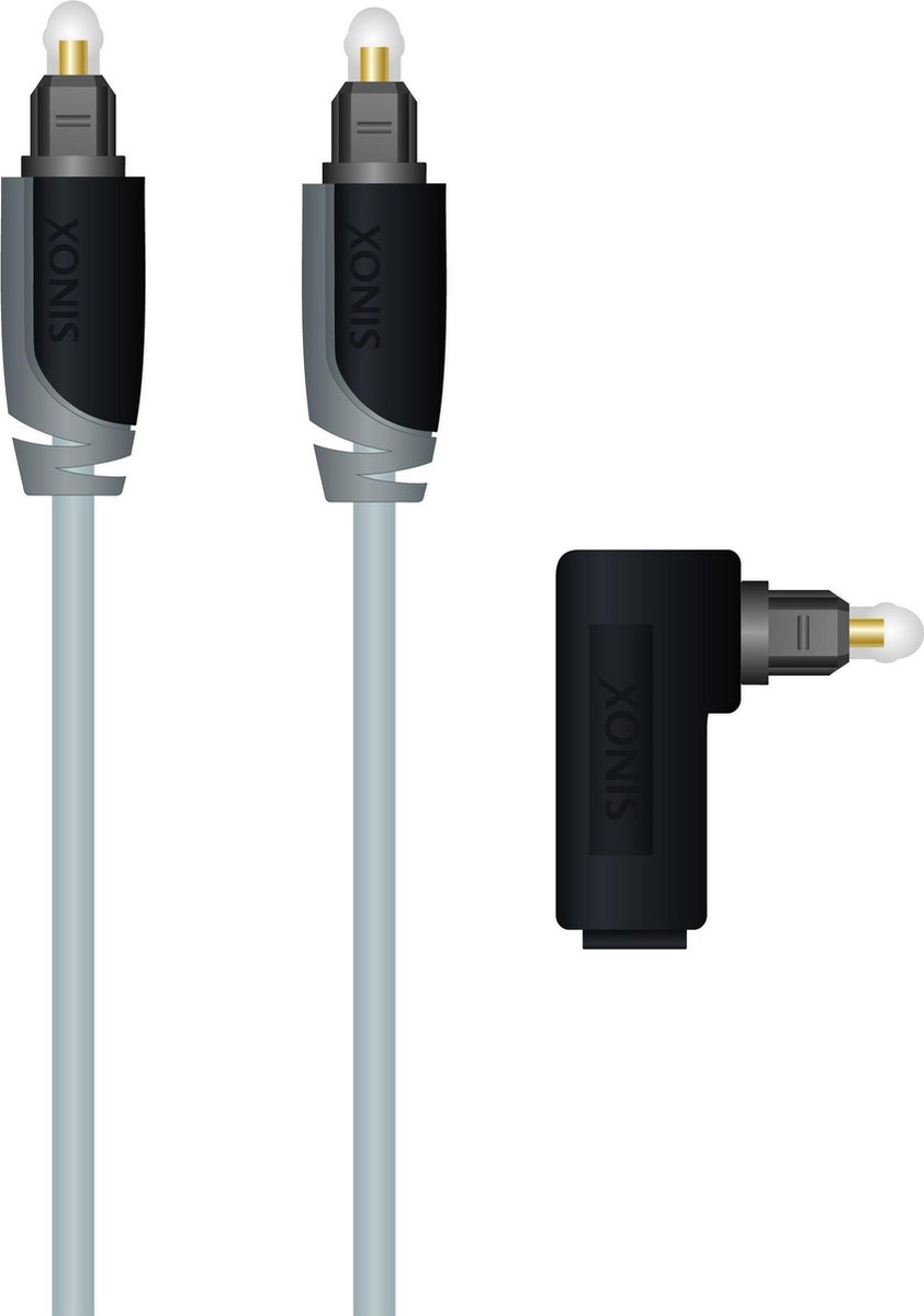 SXA5632 SINOX Aansluitkabel Toslink 1,5 mtr haaks