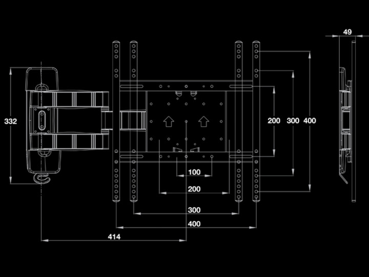 Muurbeugel MULTIBRACKETS 734234 Flexarm Tilt & Turn III