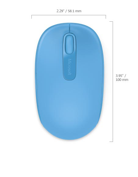 Souris sans fil Microsoft 1850 Cyanblue U7Z-00058