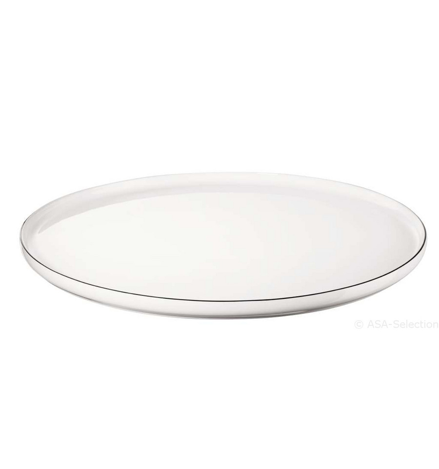 Dinerbord ASA 2033113 Oco Ligne Noir / Ø27cm / opstaande boord