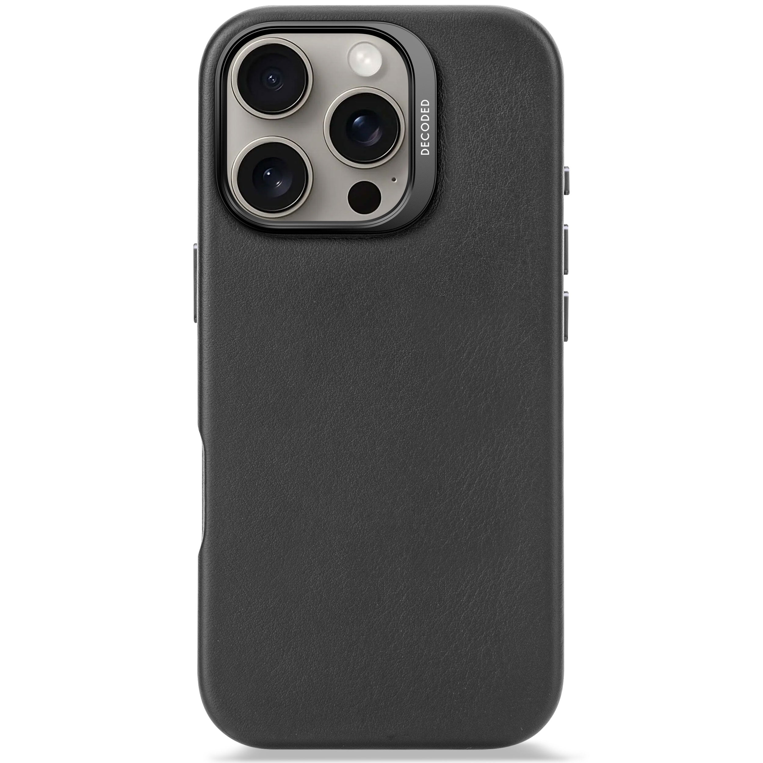 Decoded Leather Backcover Apple iPhone 16 Pro Black