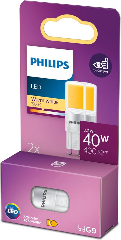 LED-capsule PHILIPS 8719514304031 G9 3,2W-40W WW (2pcs)