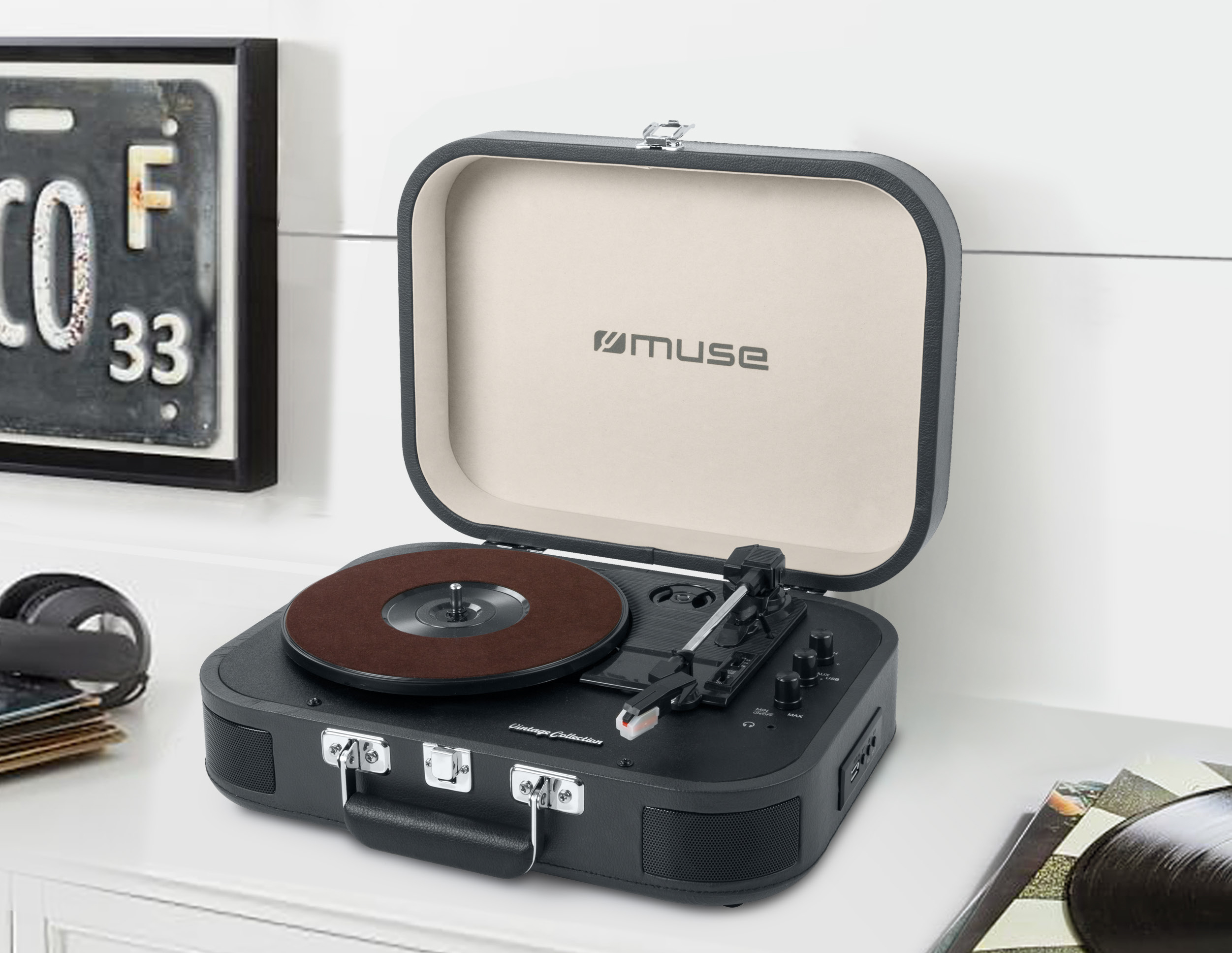 Platenspeler MUSE MT-201 DG donkergrijs