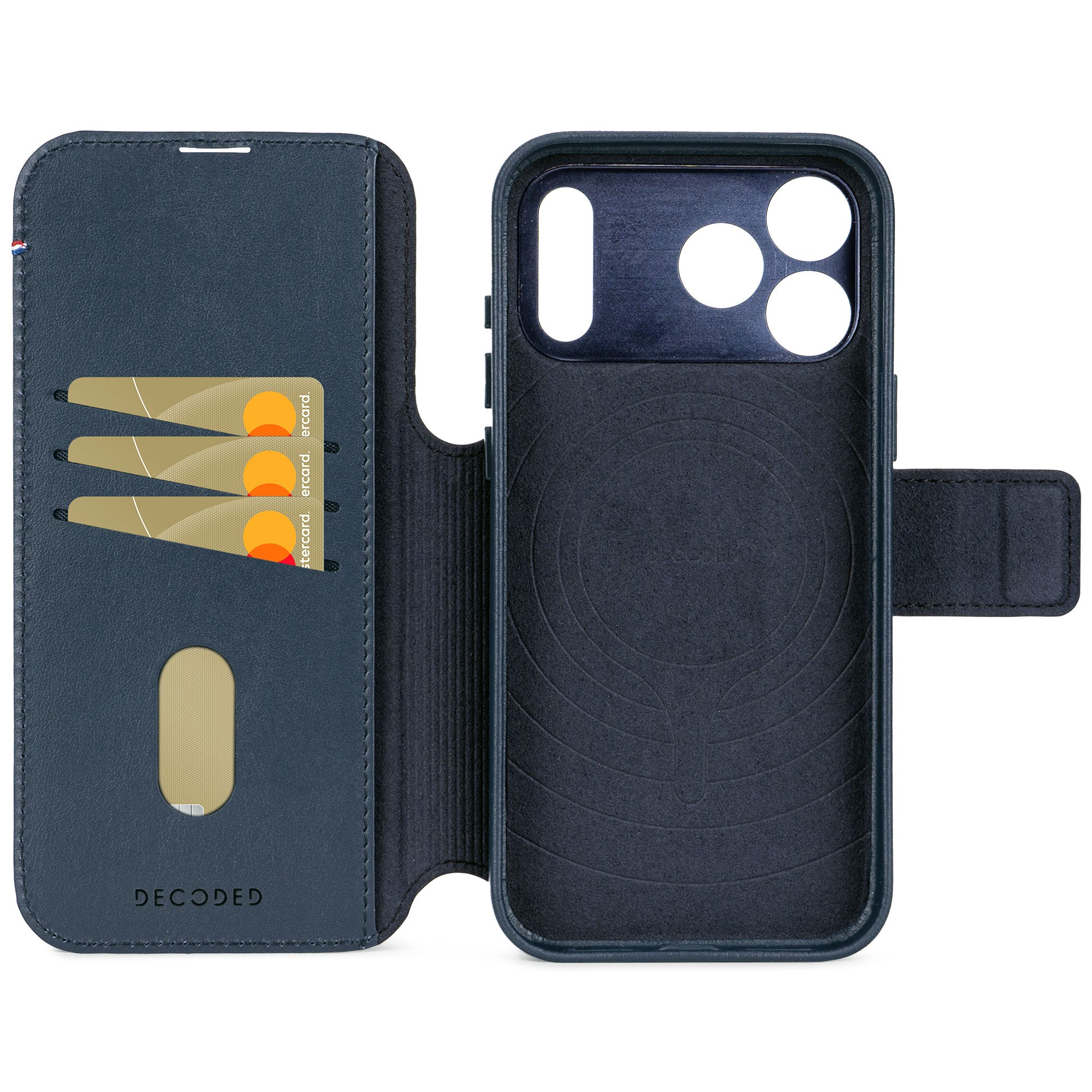 Decoded Leather Detachable Wallet Apple iPhone 18 Pro / 17 Pro Navy Shadow