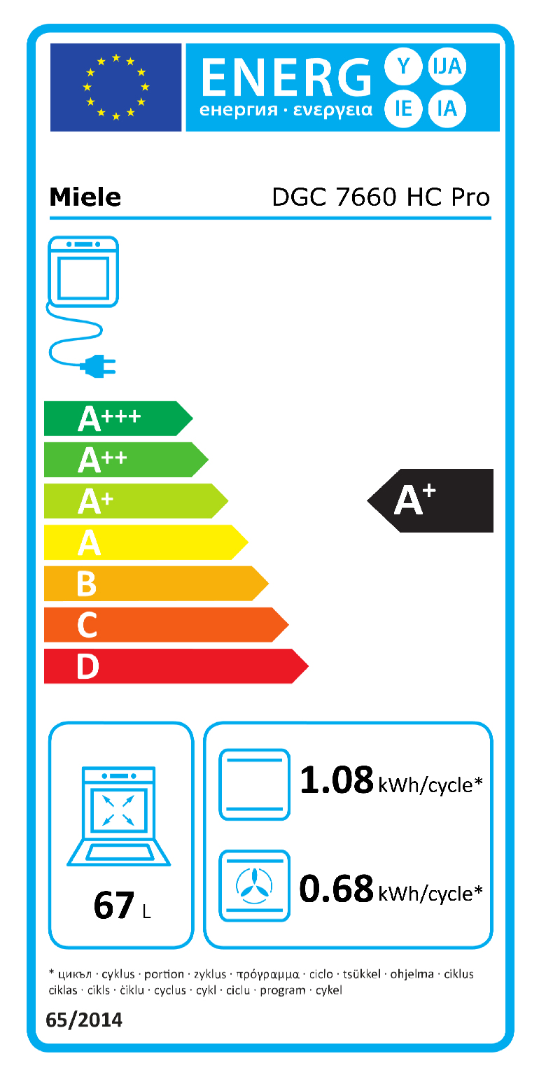 Miele DGC 7660 HC Pro Moyenne Acier inoxydable Tactile