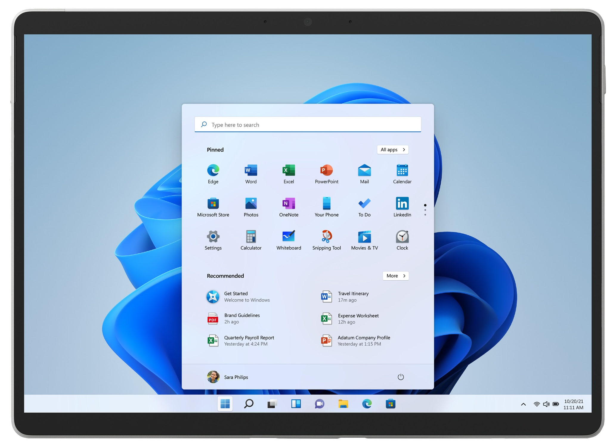 Microsoft Surface Pro 8 Intel® Core™ i5 128 Go 33 cm (13") 8 Go Wi-Fi 6 (802.11ax) Windows 11 Home Platine