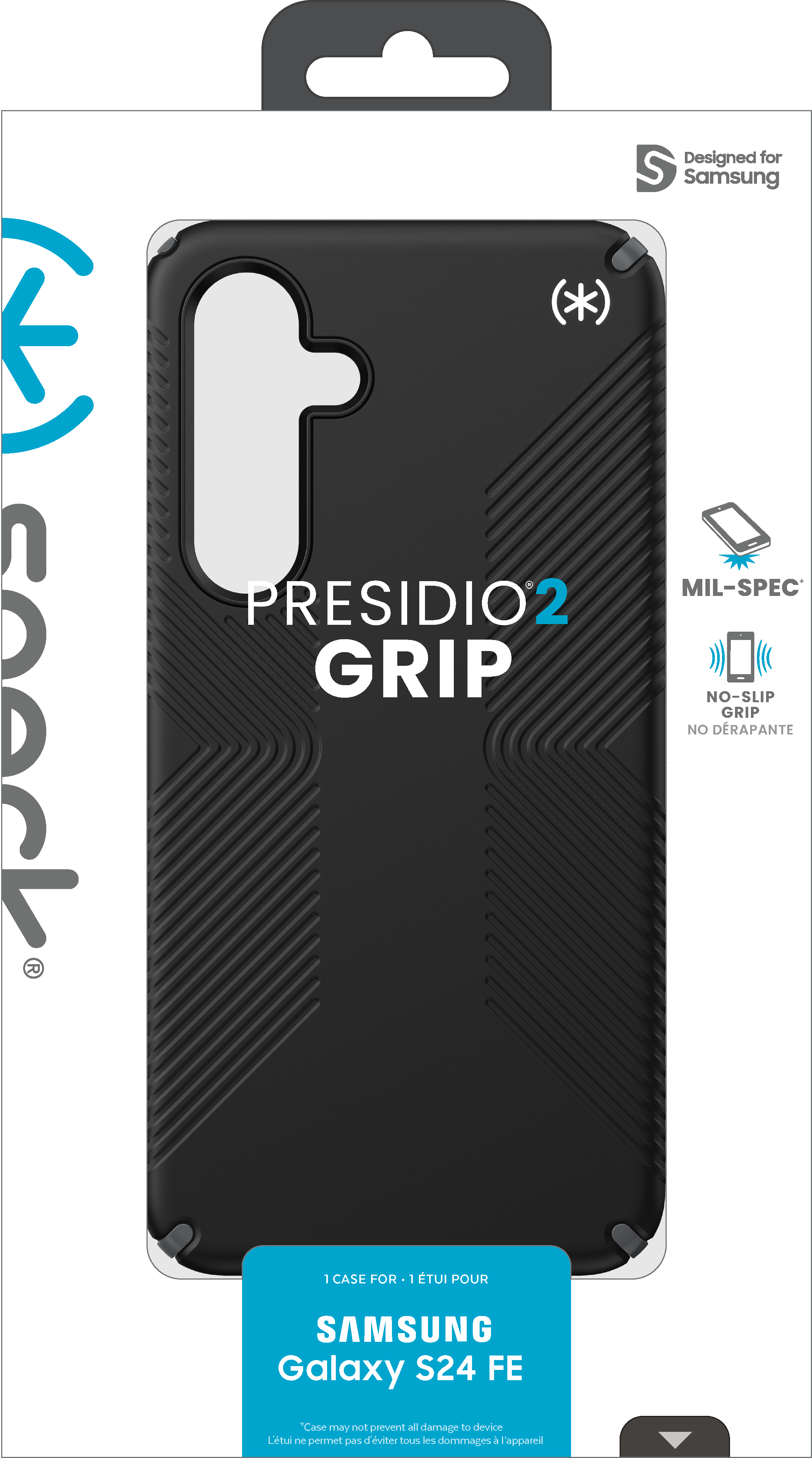Speck Presidio2 Grip Samsung Galaxy S24 FE Black - with Microban