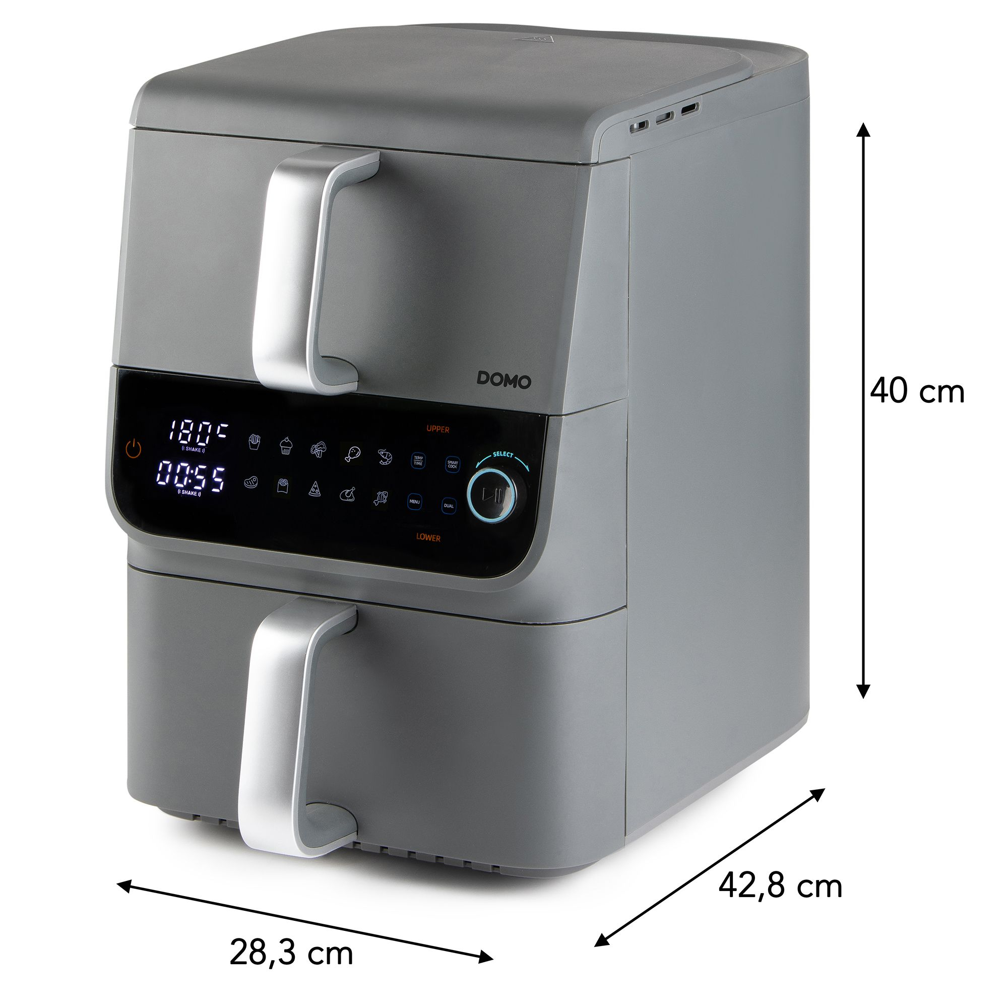 Heteluchtfriteuse Domo DO549FR dubbel verticaal