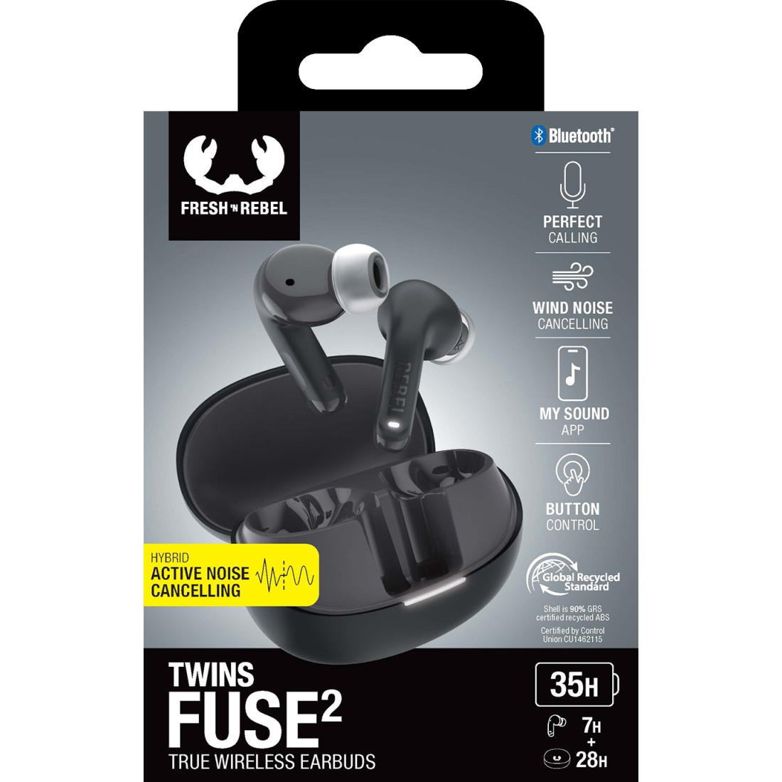 Oordopjes FRESH N REBEL Twins Fuse 2 storm grey