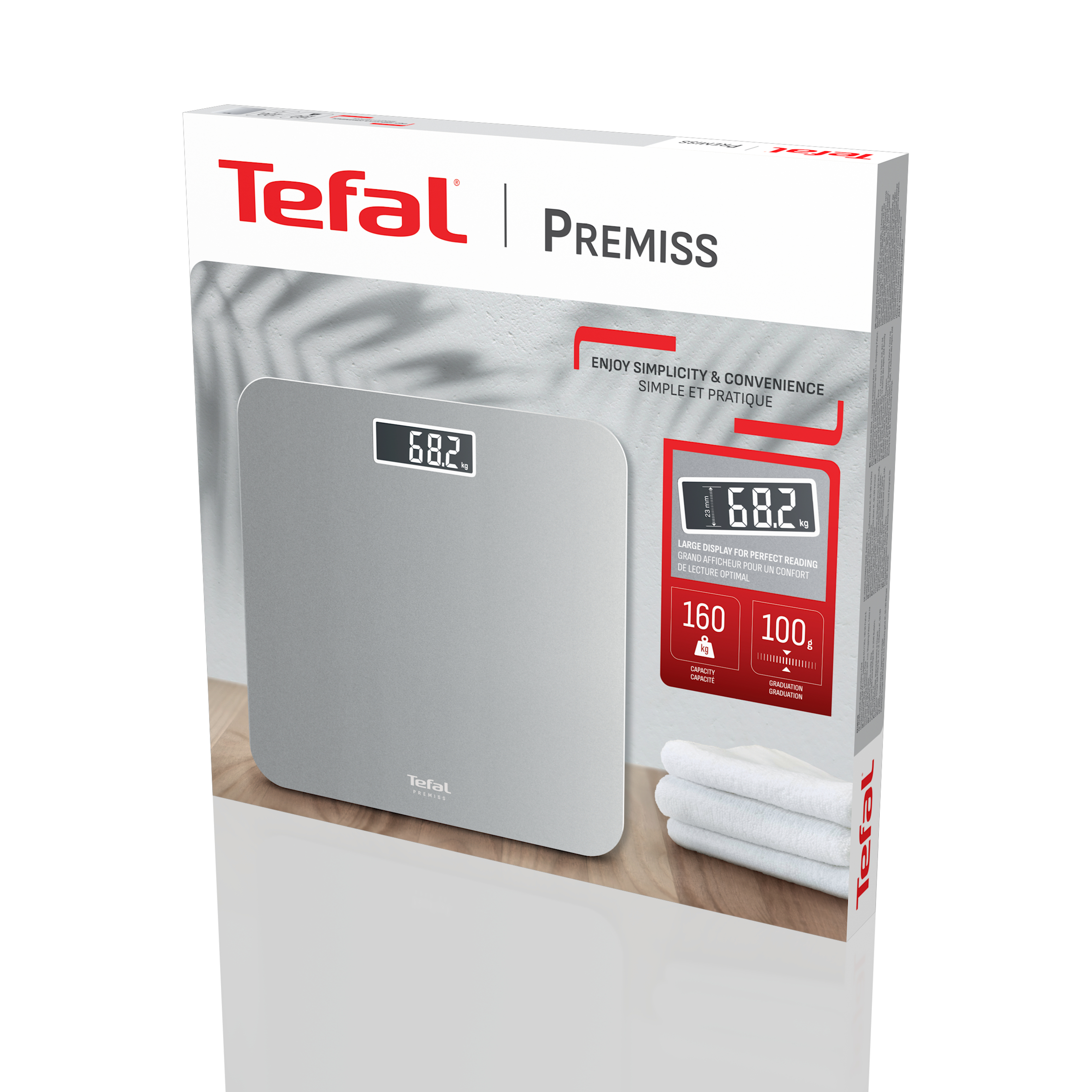 Personenweegschaal TEFAL PP1801V0 Premiss 3 / grijs