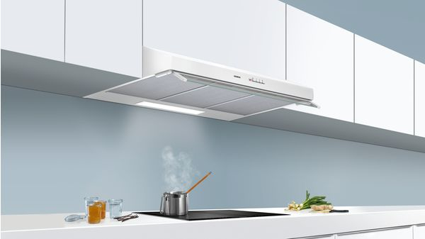 Siemens iQ300 LU93LCC20 hotte Montée au mur Blanc 350 m³/h D
