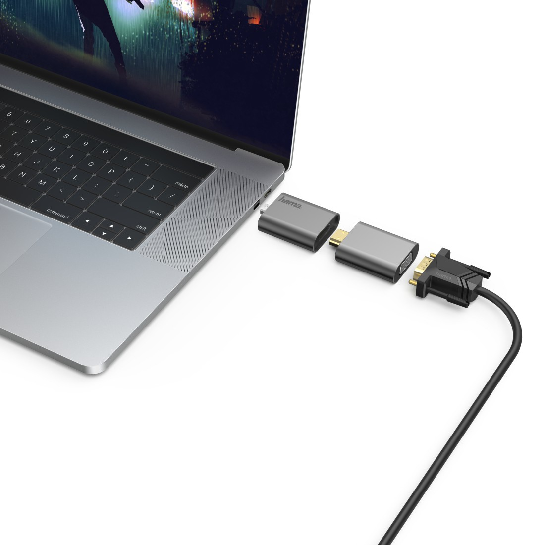 Hama Adaptateur 6 en 1, Connect2Go, USB-C, Mini-DisplayPort, HDMI?, VGA