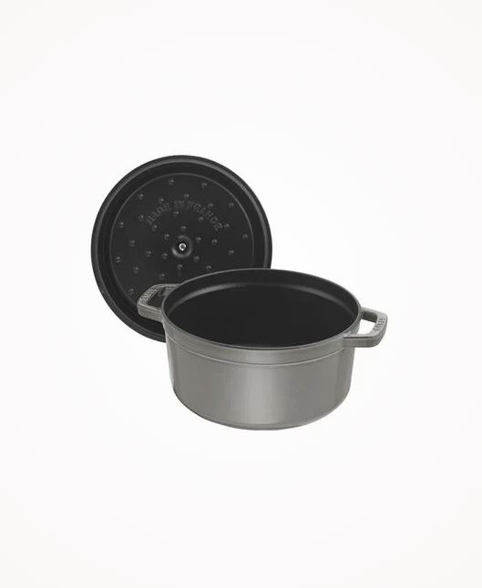 Staub ronde cocotte 28cm grijs 1102818