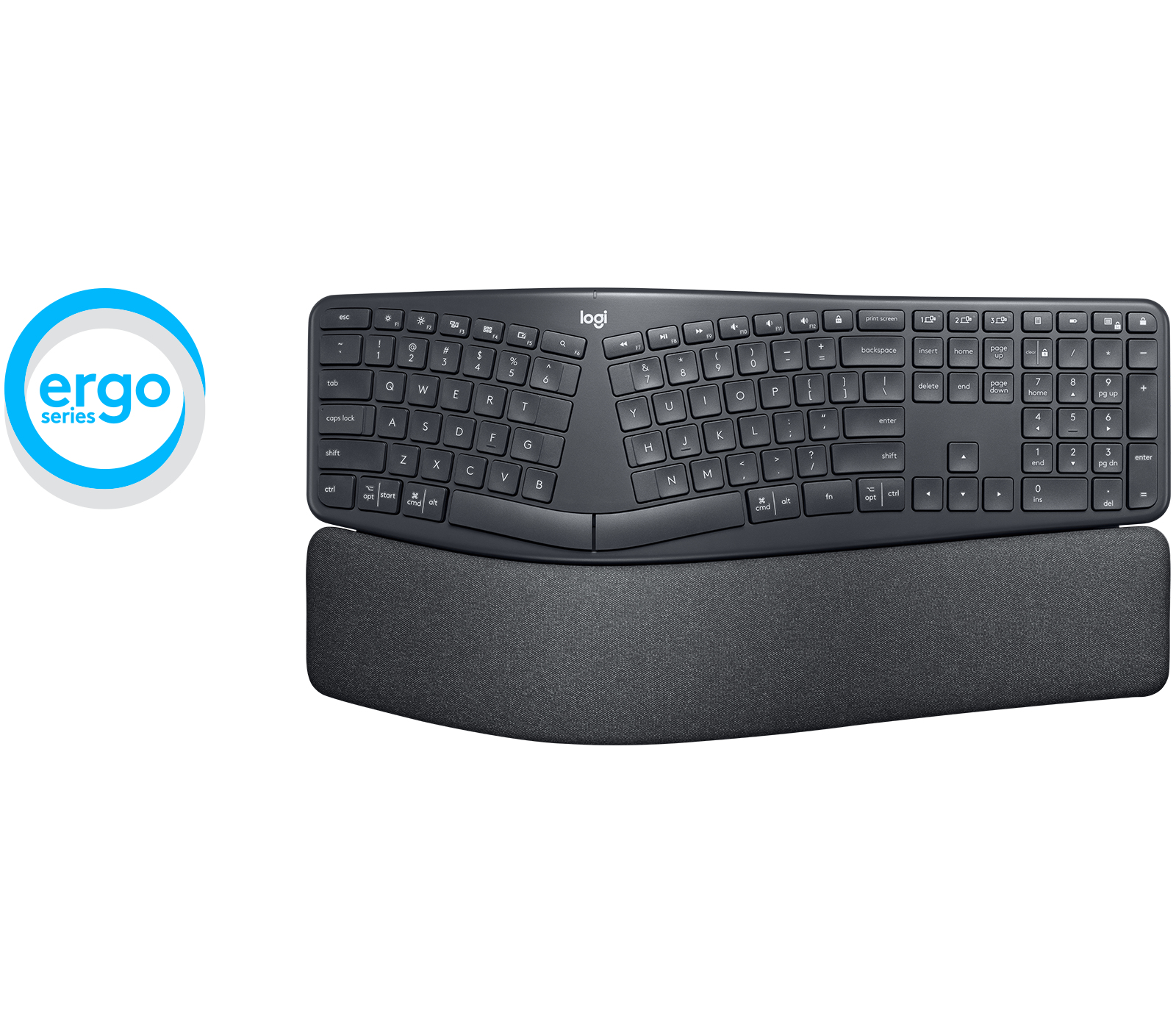 Keyboard Logitech Ergonomisch K860azerty graphite
