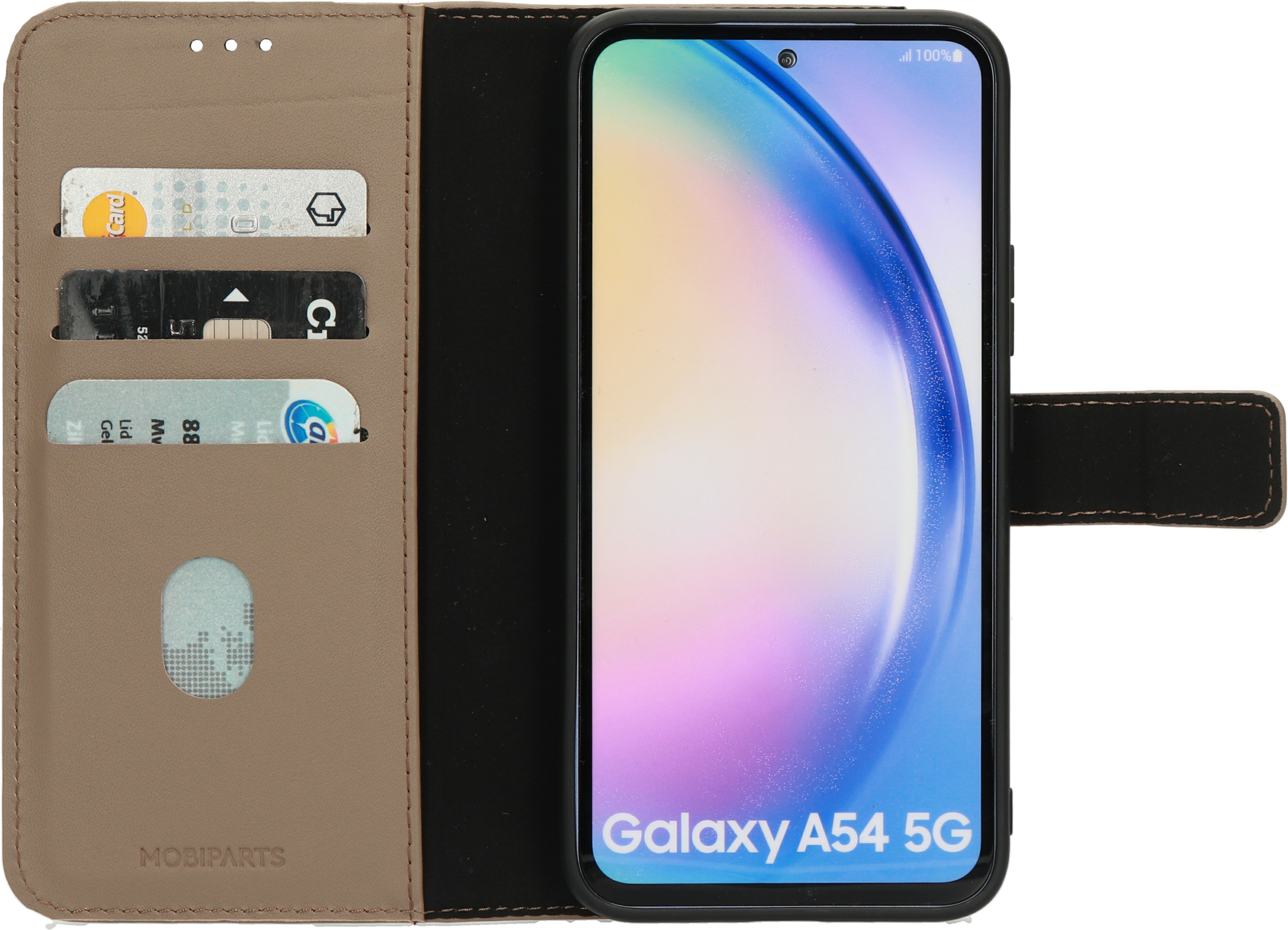 Mobiparts Leather 2 in1 Wallet Case Samsung Galaxy A54 Taupe
