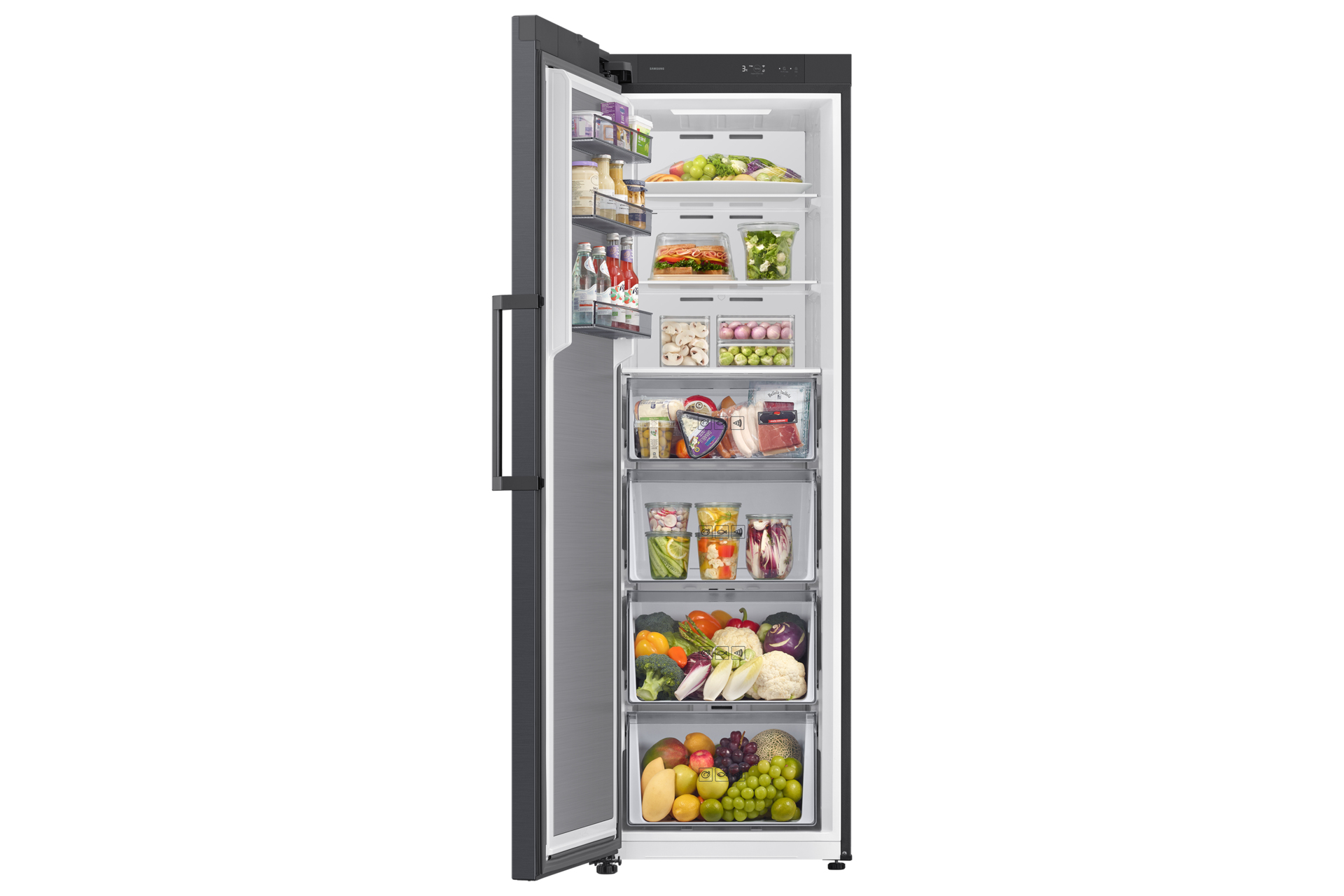 Diepvrieskast SAMSUNG RZ70H32KEFEF / E / 323L / 185cm / zwart inox / wifi