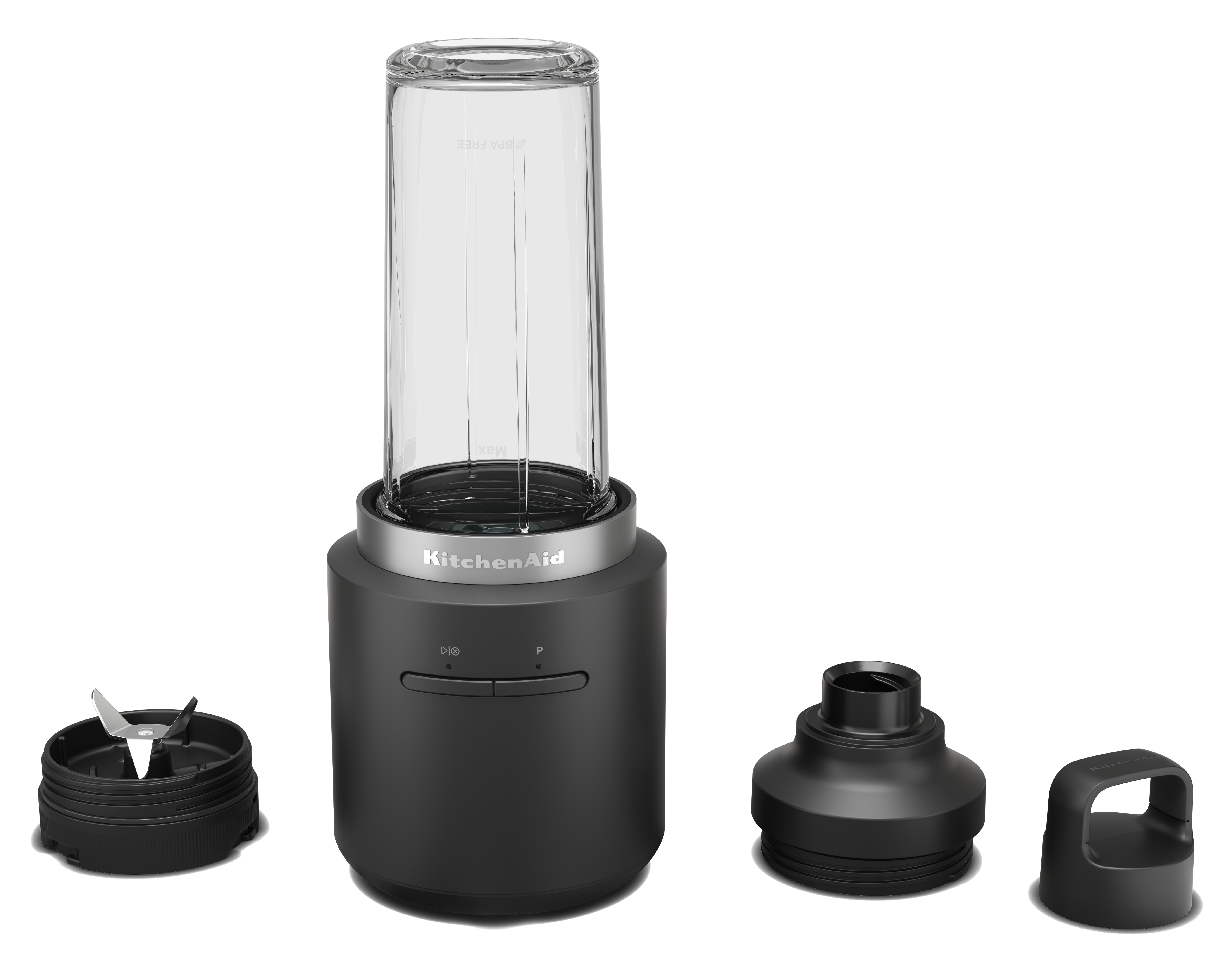 Draadloze blender KITCHENAID 5KSBR256BM Go / matzwart / met batterij