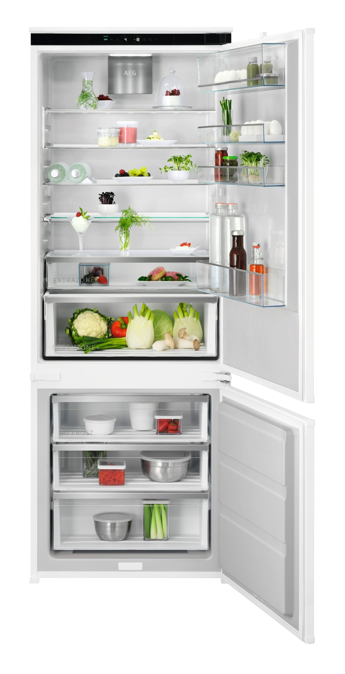 Koel-vriescombinatie BI AEG NSC7P751DS 7000-series / D / 189,4cm / MaxiSpace / GreenZone