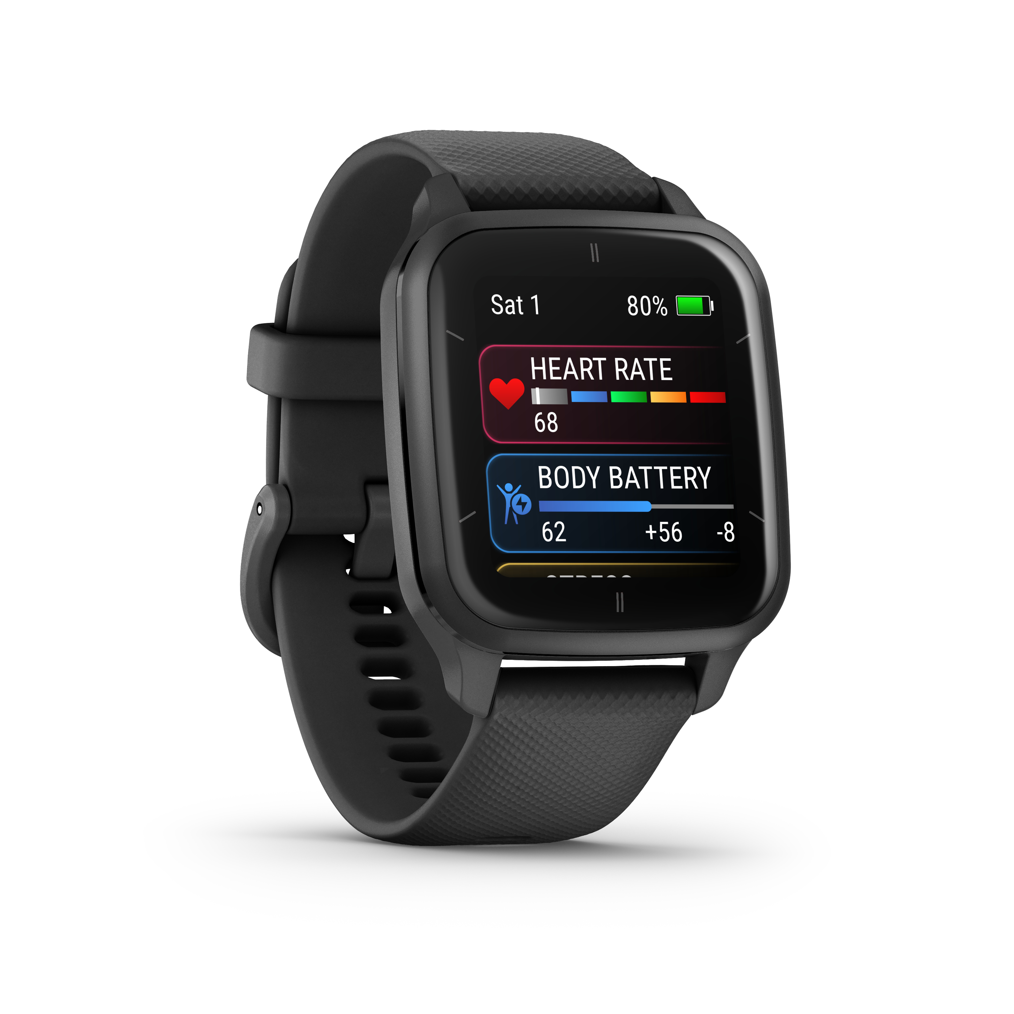 Garmin Venu Sq 2 Music 3,56 cm (1.4") AMOLED 40 mm Digitaal Touchscreen Zwart GPS