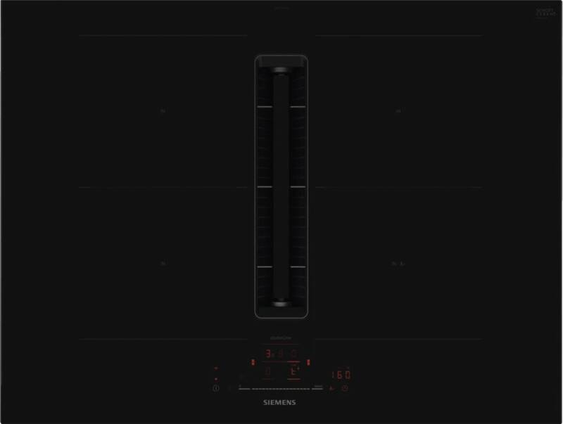 Siemens ED777HQ26E kookplaat Zwart Ingebouwd 70 cm Inductiekookplaat zones 4 zone(s) Inbouw afzuigkap