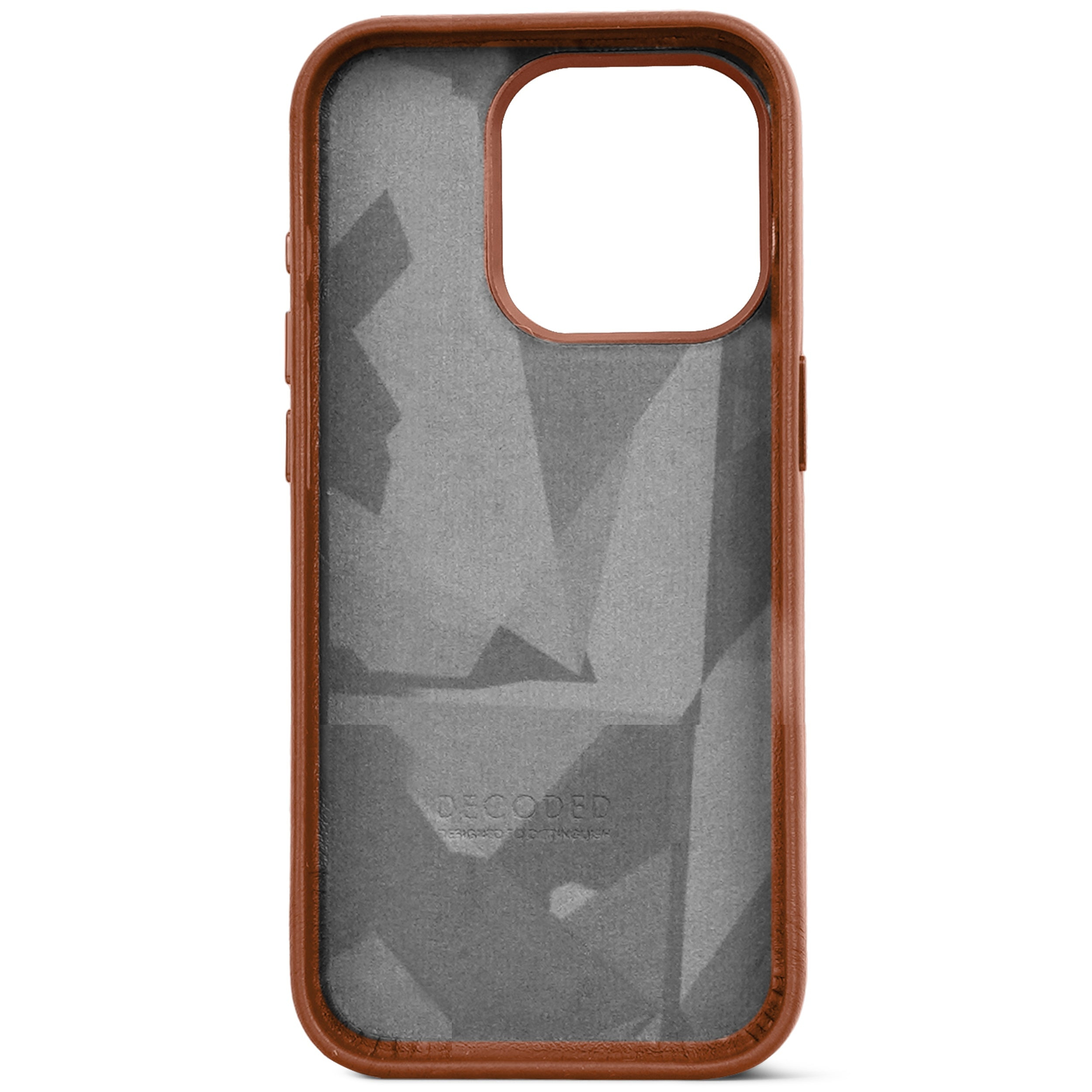 Tas DECODED Leather Backcover iPhone 15 Pro Tan