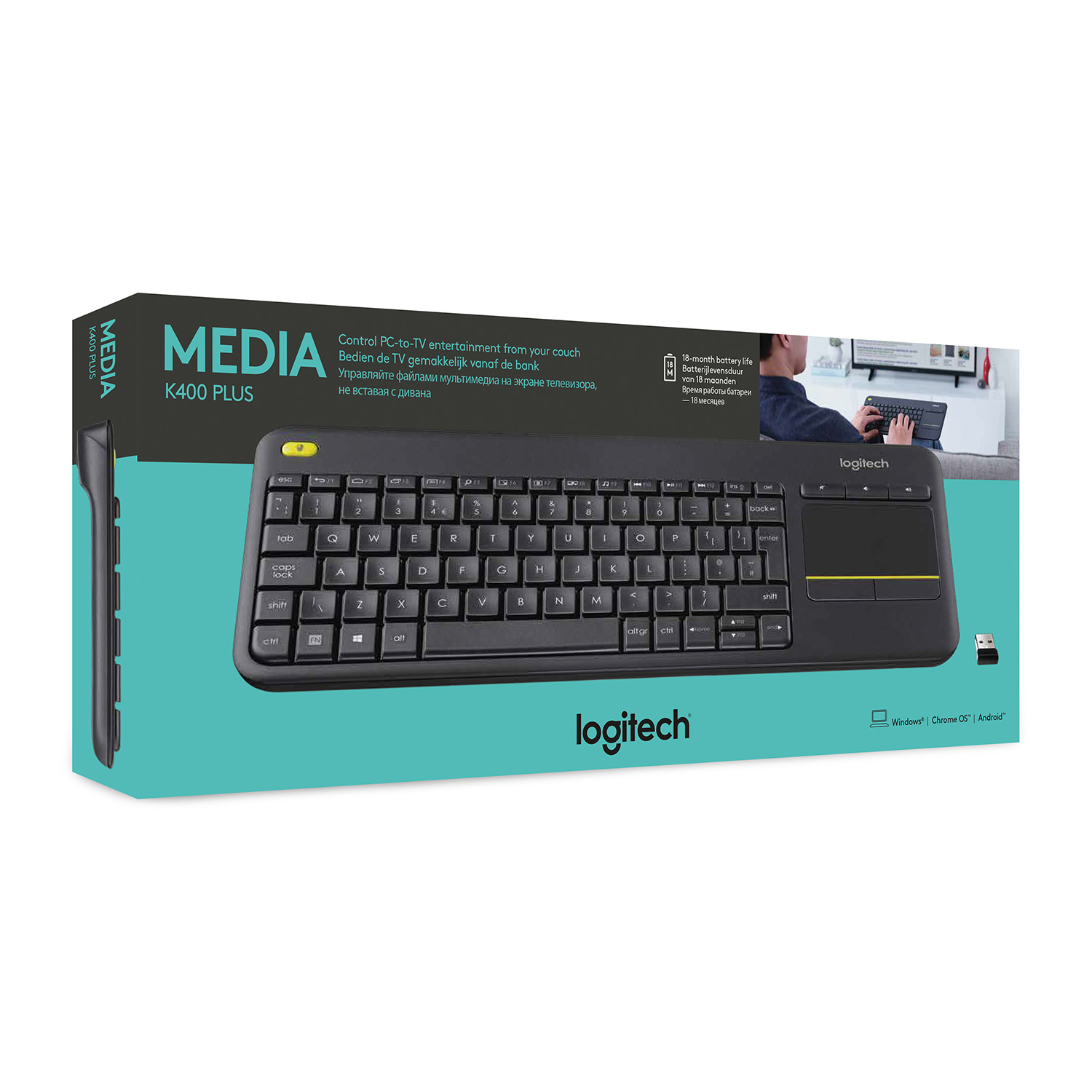 Logitech wireless touch keyboard k400 bl