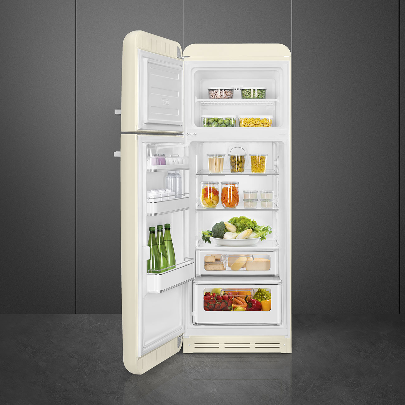 Smeg FAB30LCR5 réfrigérateur-congélateur Pose libre 294 L D Crème