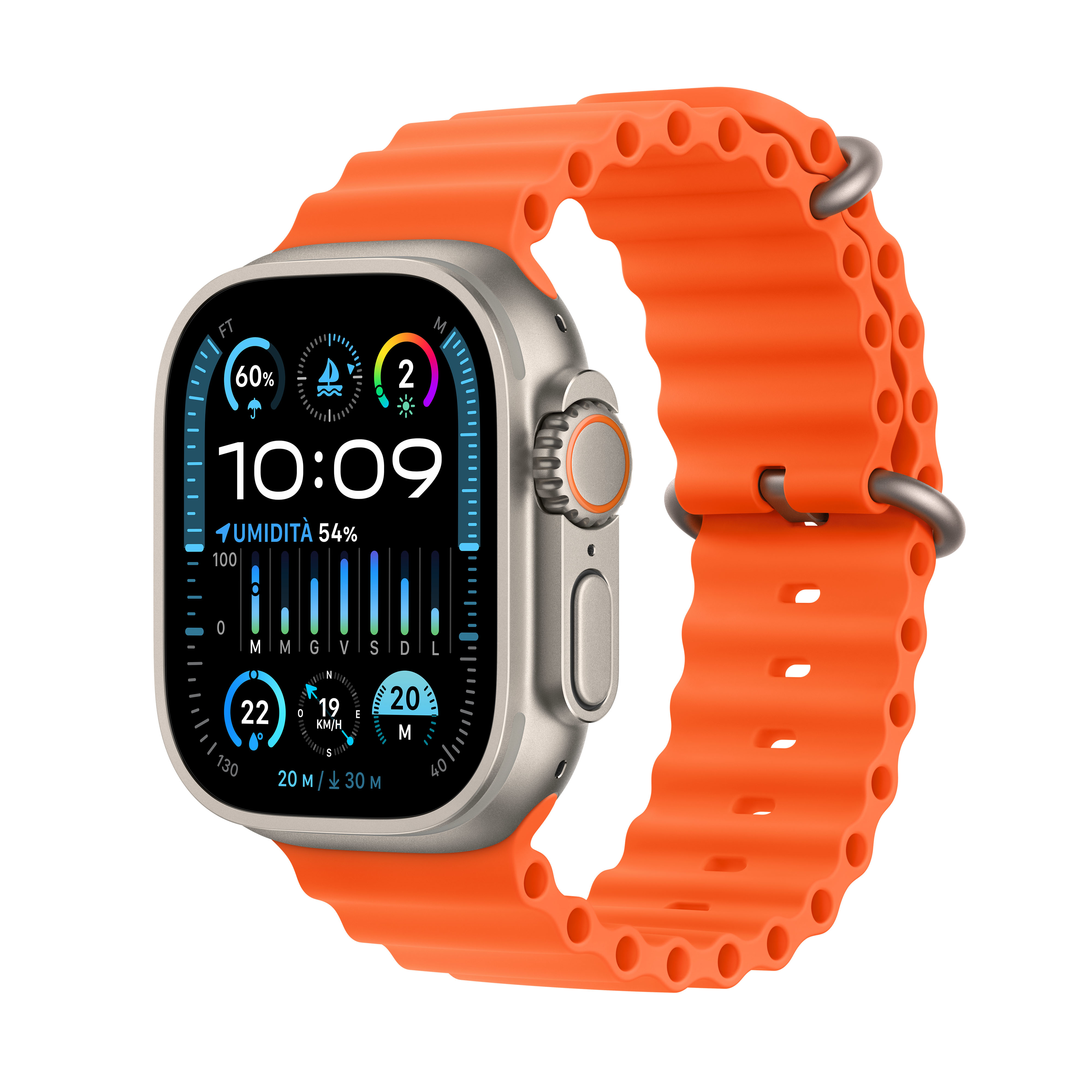 Apple Watch Ultra 2 (Demo) OLED 49 mm Numérique 410 x 502 pixels Écran tactile 4G Titane GPS (satellite)