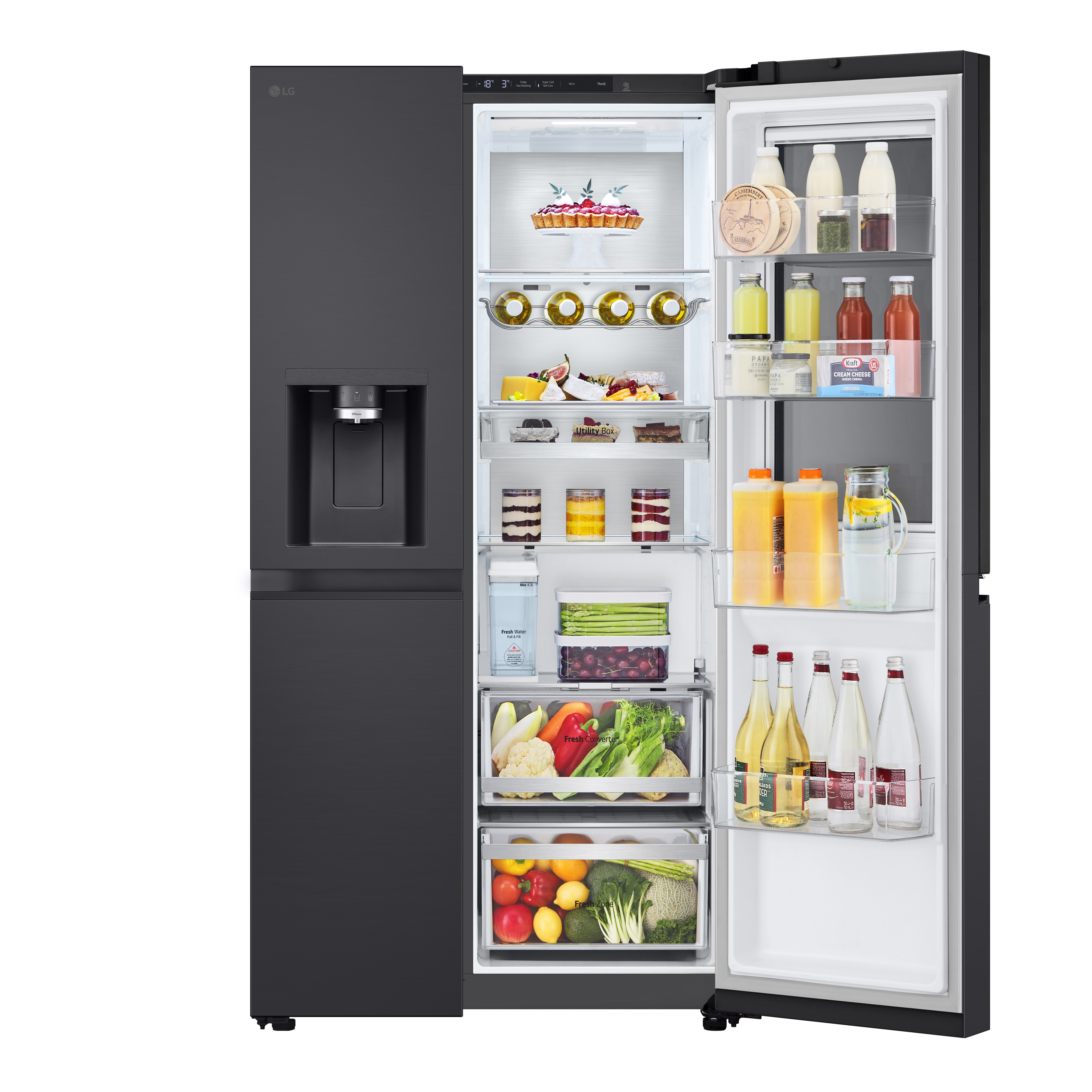 LG InstaView GSXE91EVAD frigo américain Pose libre 628 L D Noir