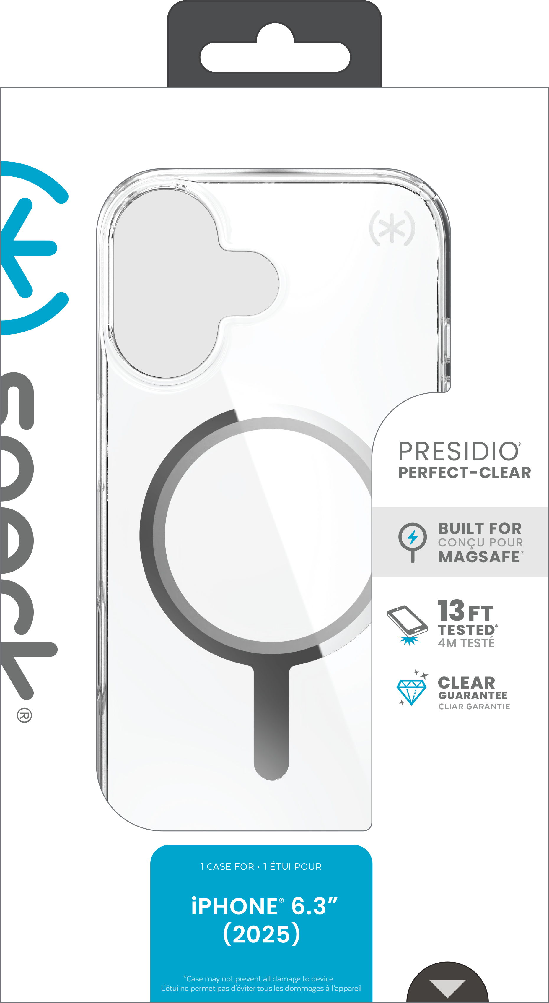 Speck Presidio Perfect Clear + MS Apple iPhone 17 Clear - with Microban