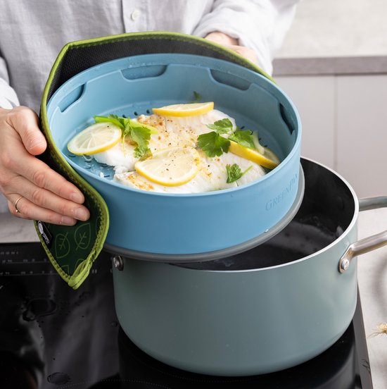 Stoominzet GREENPAN CC006630-001 Steamy Blue 24cm