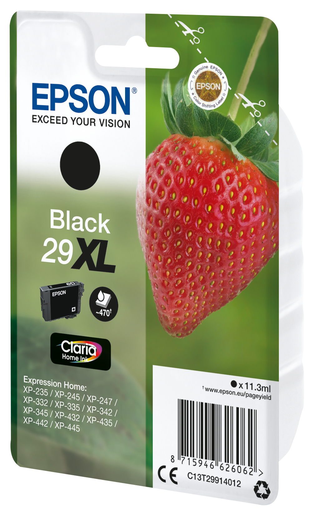 Inktpatroon EPSON C13T29914012 Singlepack 29XL Claria Zwart