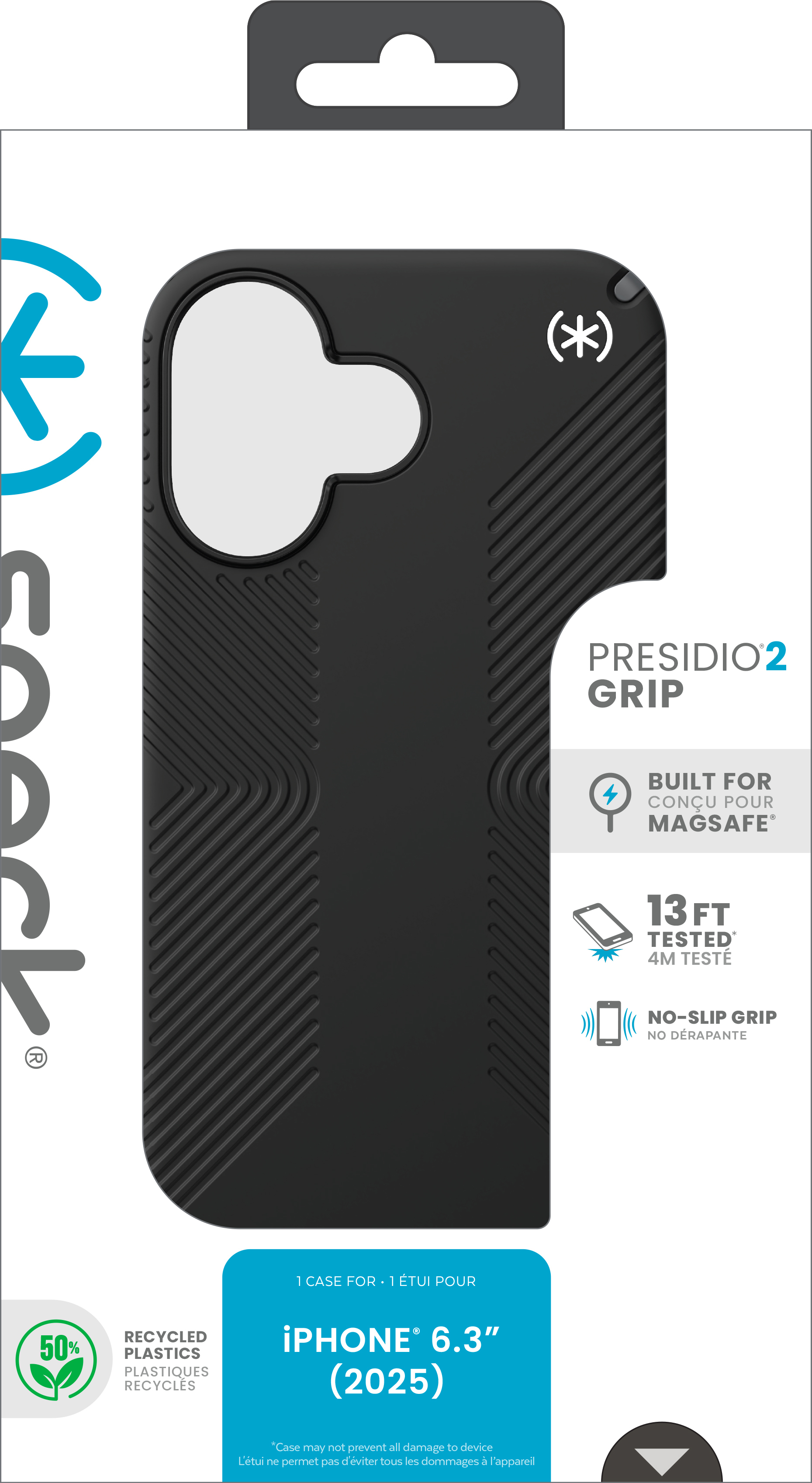 Speck Presidio2 Grip + MS Apple iPhone 17 Black - with Microban