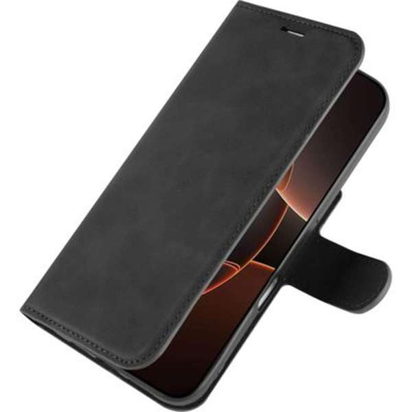 JustinCase Premium Wallet Case Apple iPhone 16 Pro Max zwart