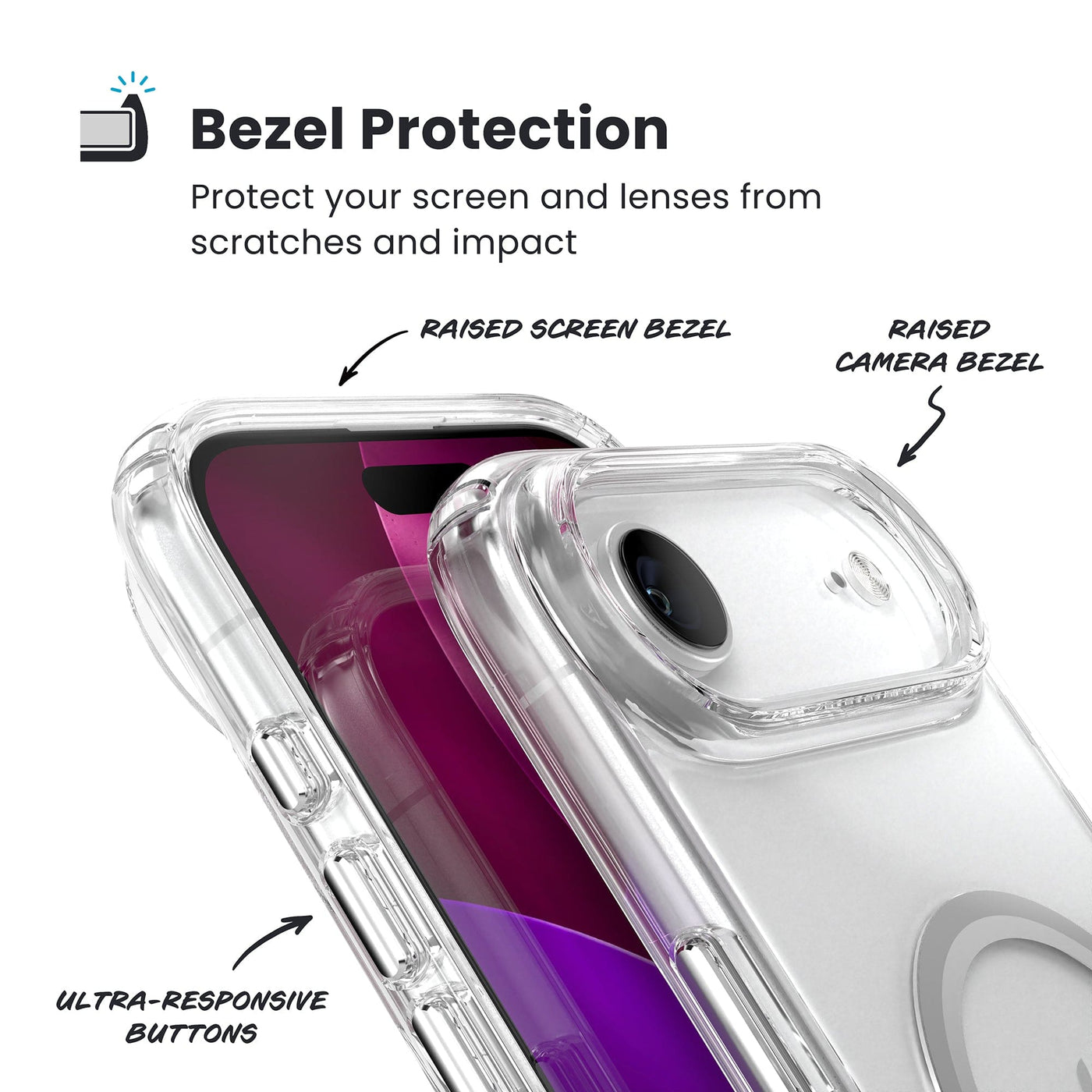 Speck Presidio Perfect Clear + MS Apple iPhone 17 Air Clear - with Microban