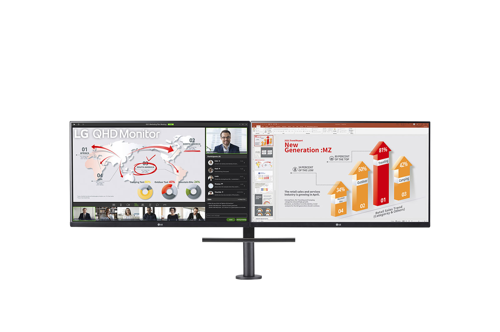 Monitor LG 27QP88DP-BS.AEU Dual QHD 16:9 75Hz Zwart