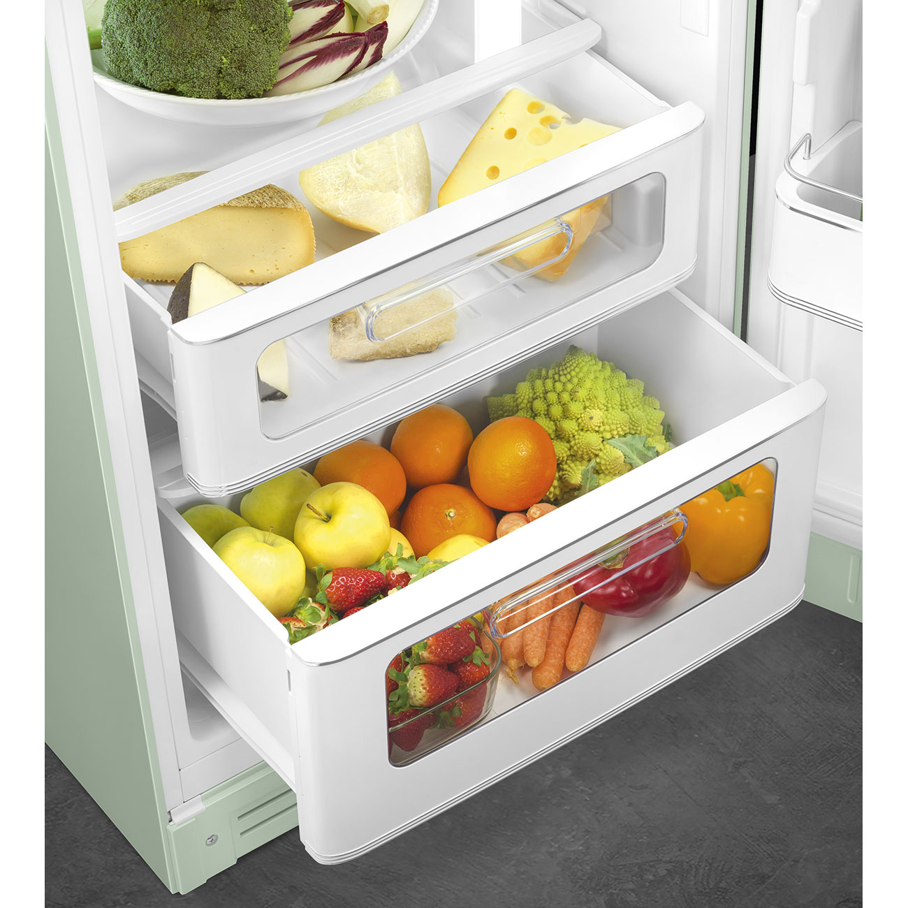 Combi-Koelkast SMEG FAB30RPG6 50's Style / C / 222L+72L / 172cm / pastelgroen