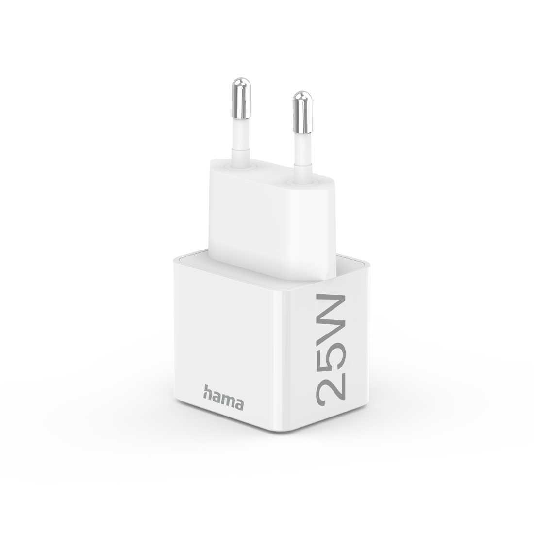 Hama Chargeur rapide, USB-C, PD/Qualcomm®, mini-chargeur, 25 W, blanc