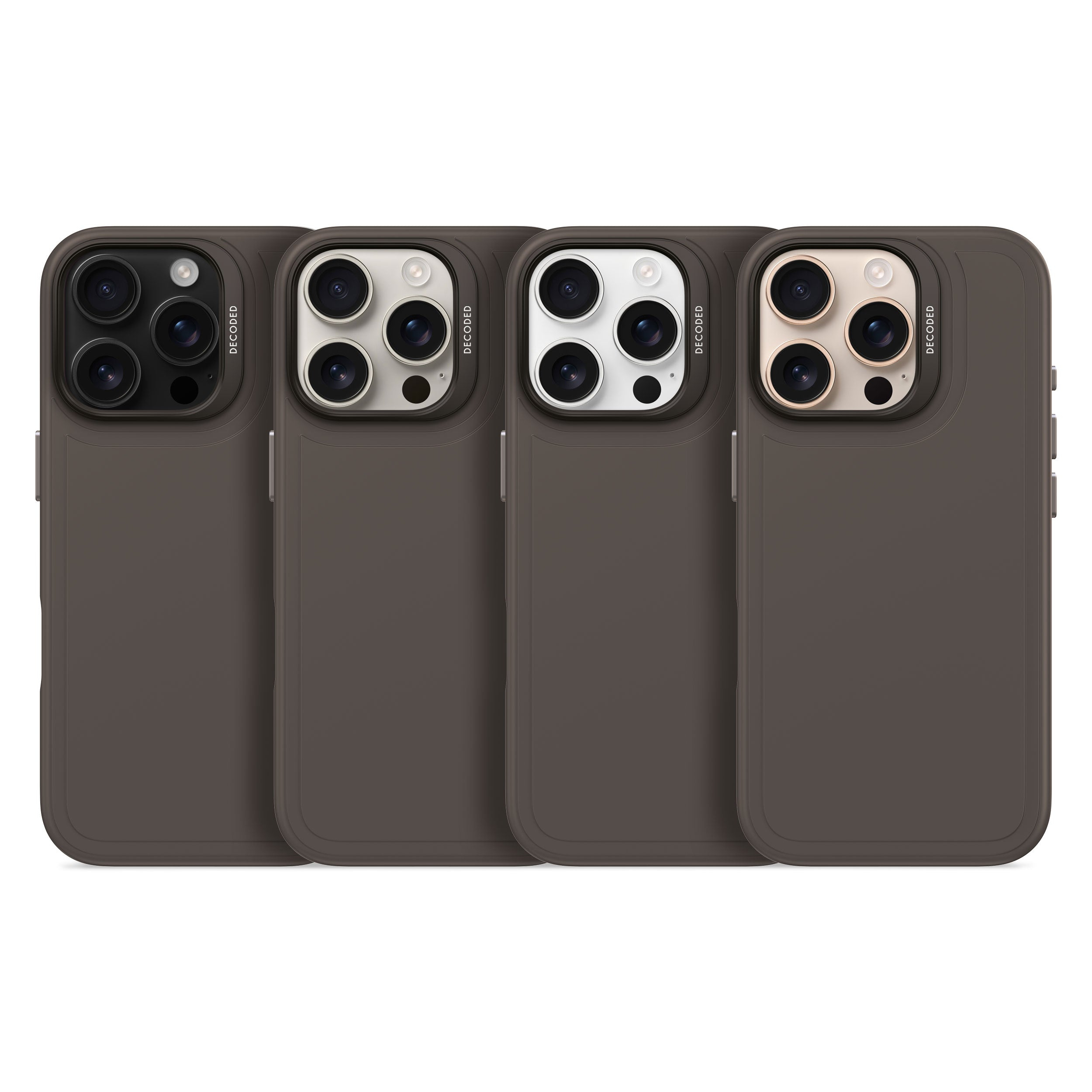 Decoded Silicone Stacks Backcover Apple iPhone 16 Pro Phantom Black