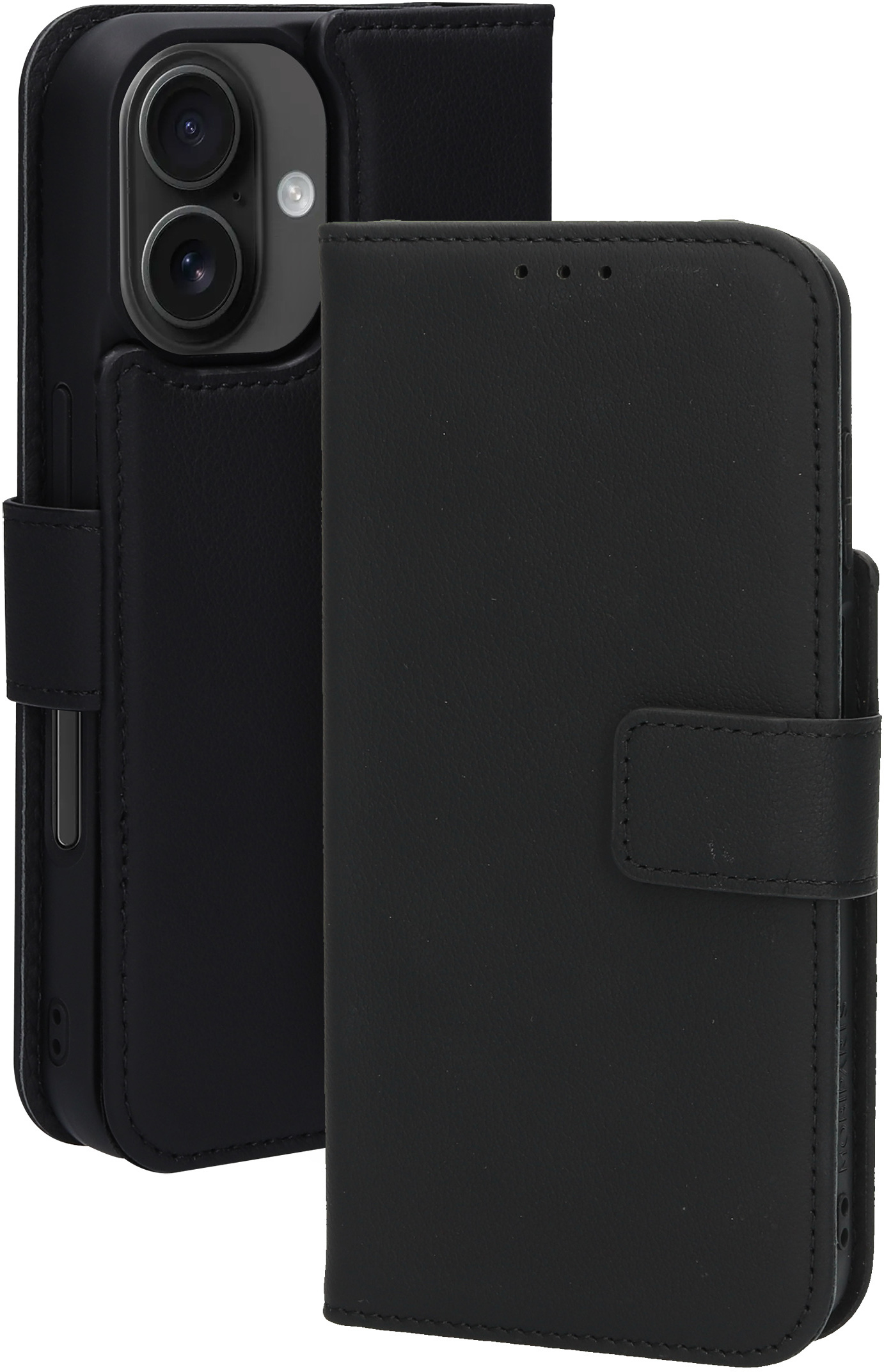 Mobiparts Leather 2 in 1 Wallet Case Apple iPhone 16 Black